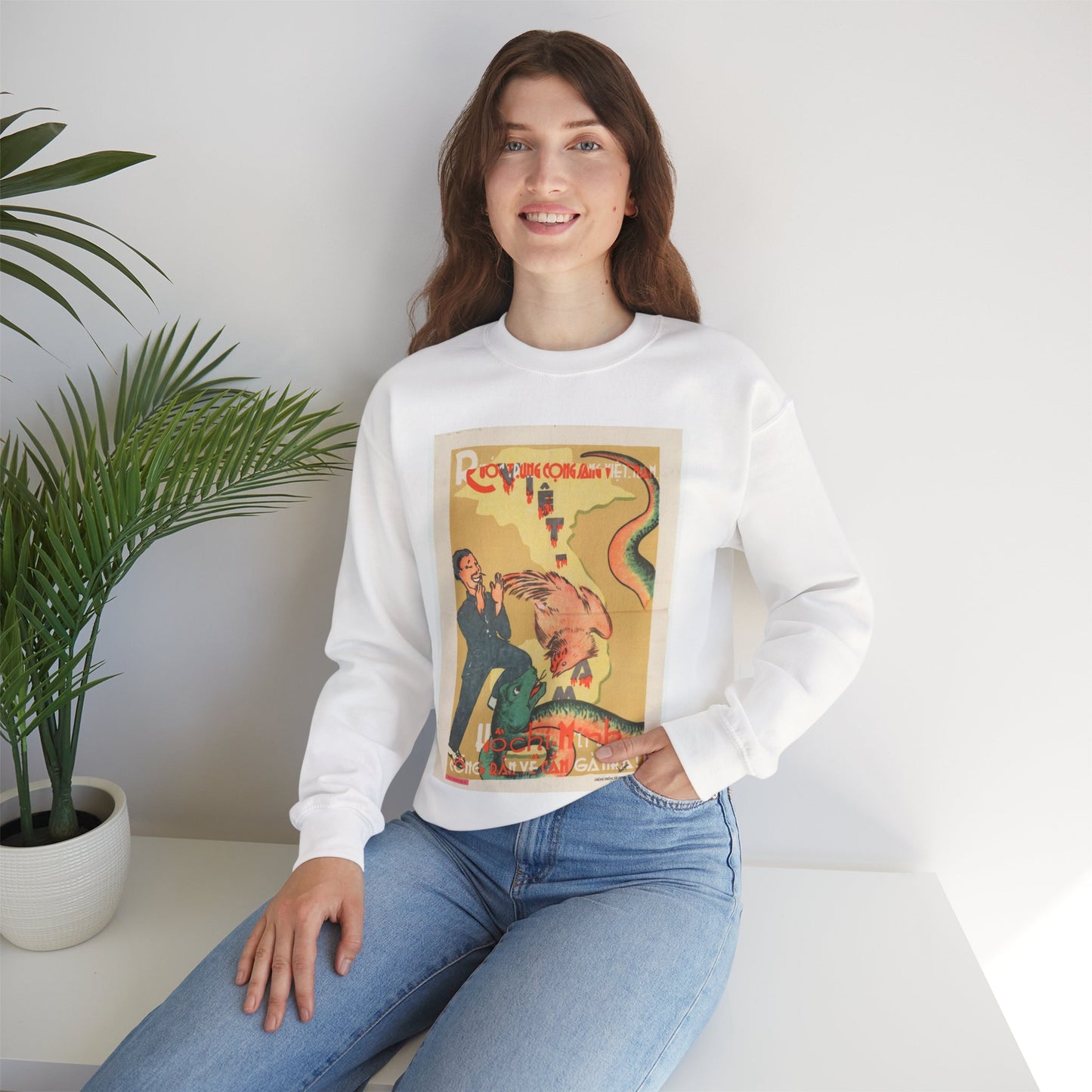 Viet Poster #2, Cold War American Propaganda poster White Heavy Blend Adult Crew Neck SweatShirt