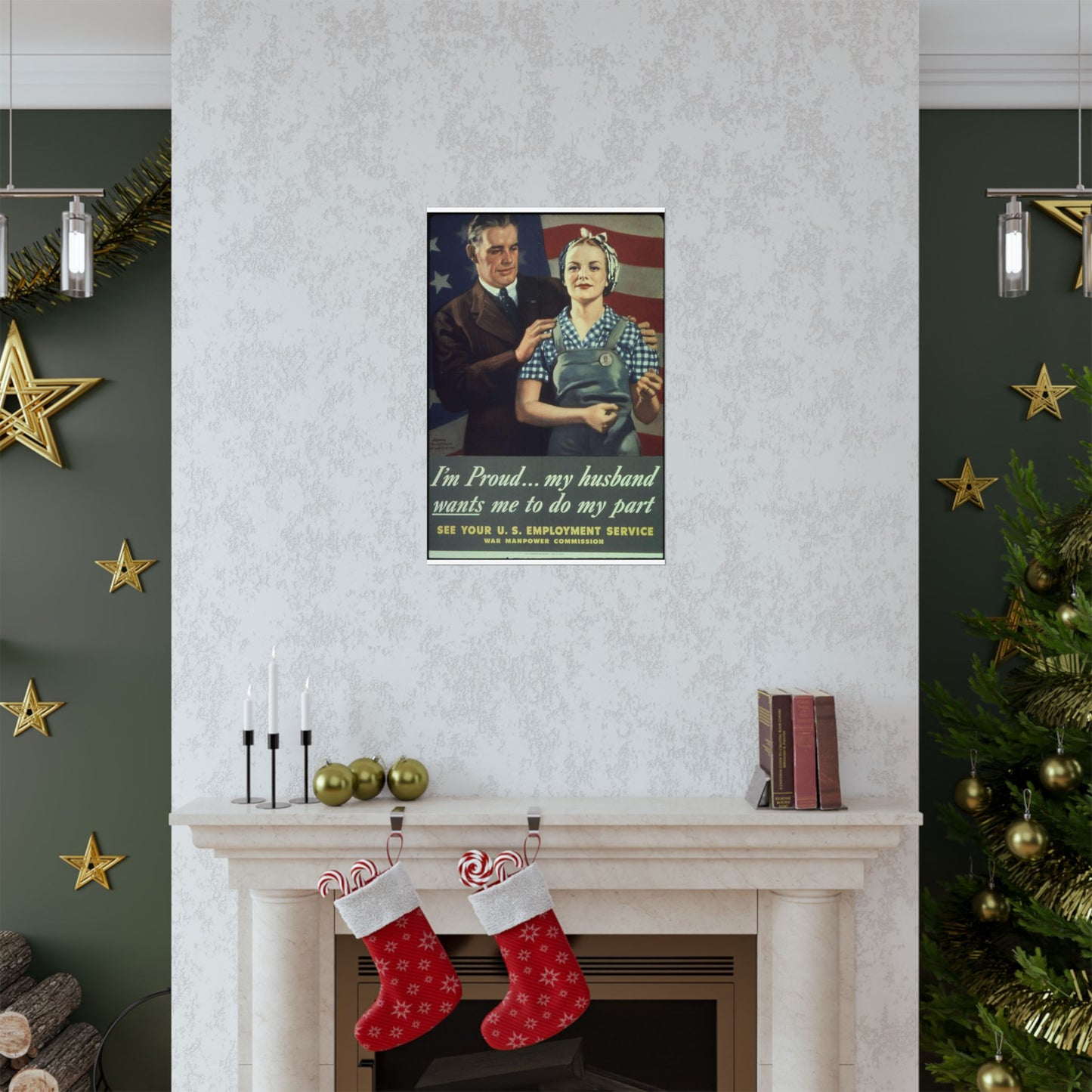 "I'm Proud...my husband wants me to do my part" - NARA - 513841 High Quality Matte Wall Art Poster for Home, Office, Classroom