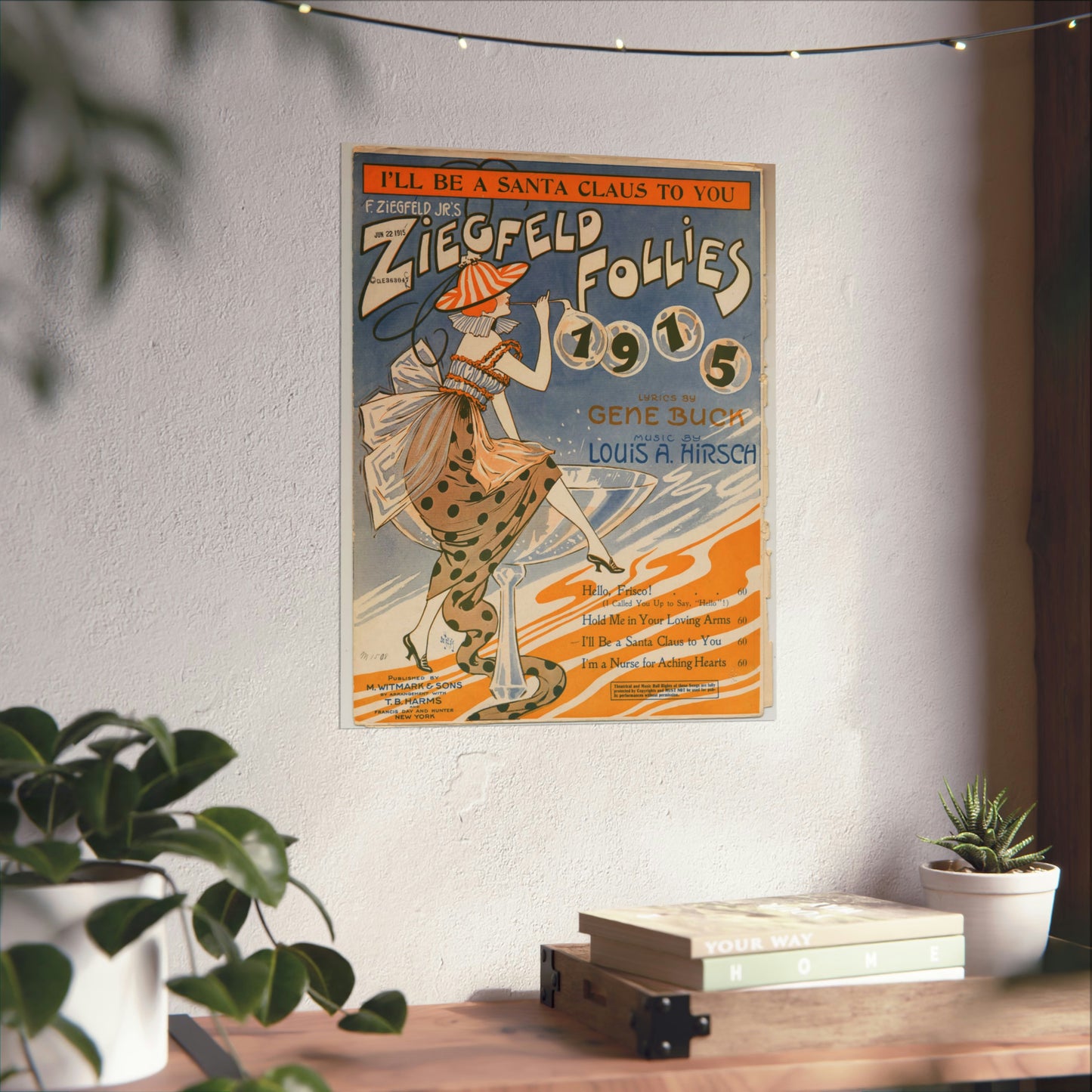 I'll be a Santa Claus to you - Sheet music, Popular songs of the day High Quality Matte Wall Art Poster for Home, Office, Classroom