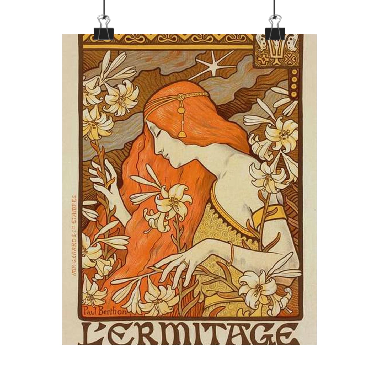 Paul Emile Berthon - Affiche pour la Revue "l'Érmitage. High Quality Matte Wall Art Poster for Home, Office, Classroom