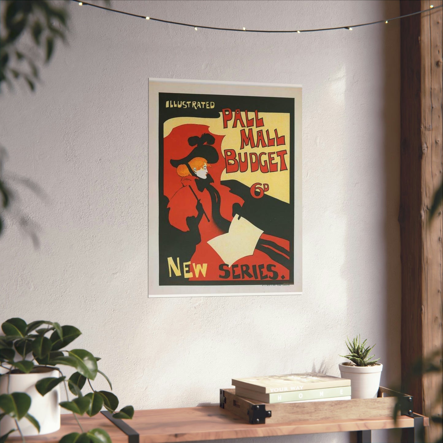 Affiche anglaise pour la revue hebdomadaire "Illustrated Pall Mall Budget". High Quality Matte Wall Art Poster for Home, Office, Classroom