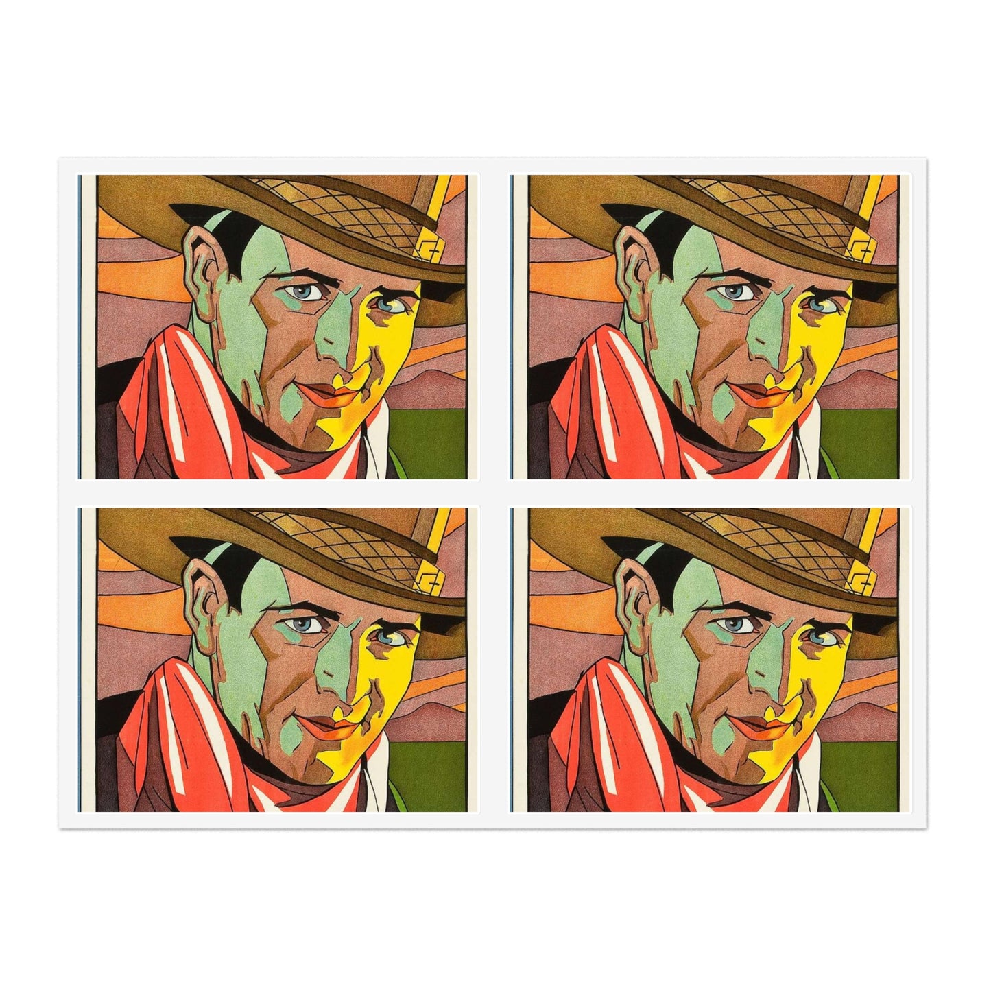Jesse James 1927 poster, Art Deco Poster Laminated UV Protective Vinyl Stickers
