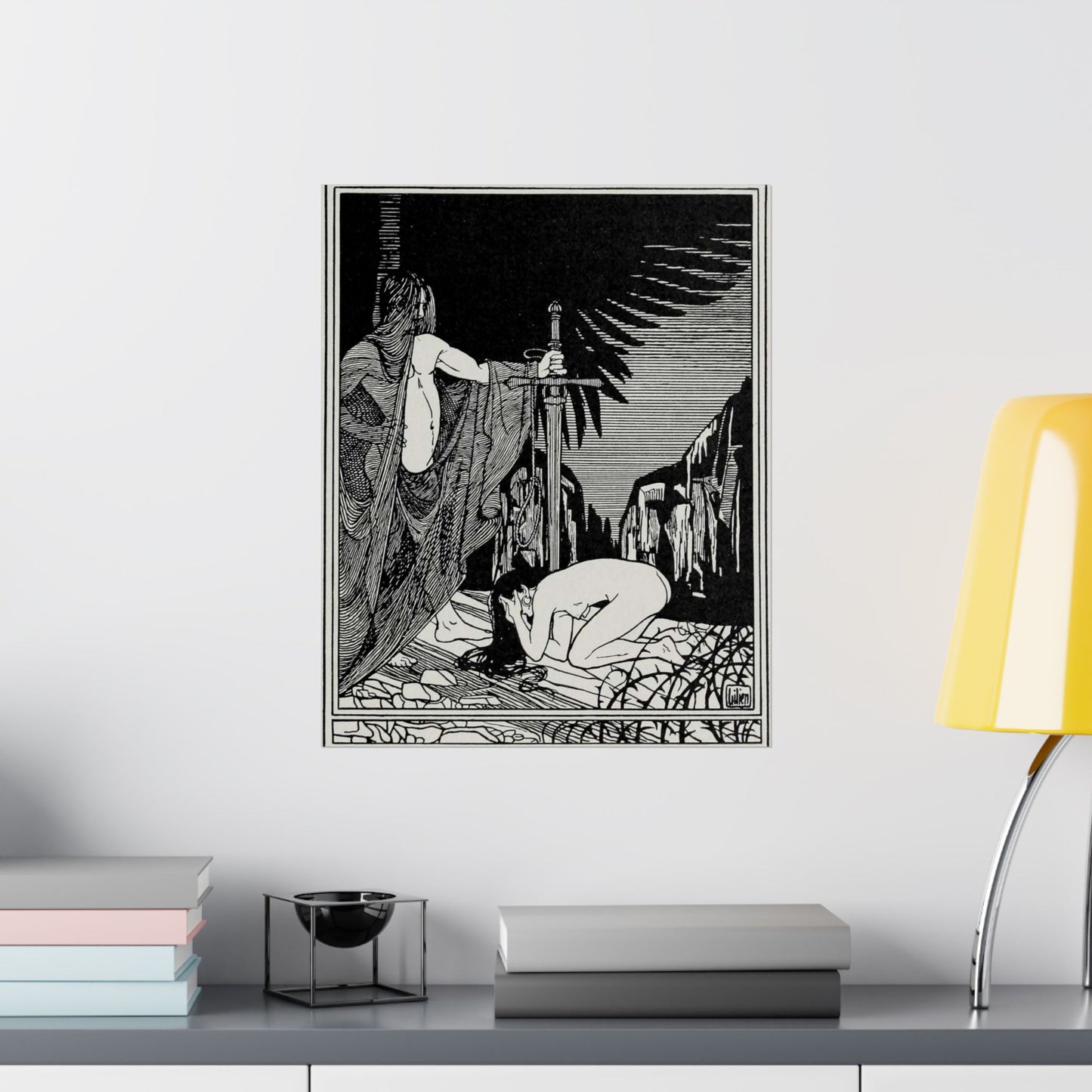 Juda 3 - Art nouveau public domain image High Quality Matte Wall Art Poster for Home, Office, Classroom