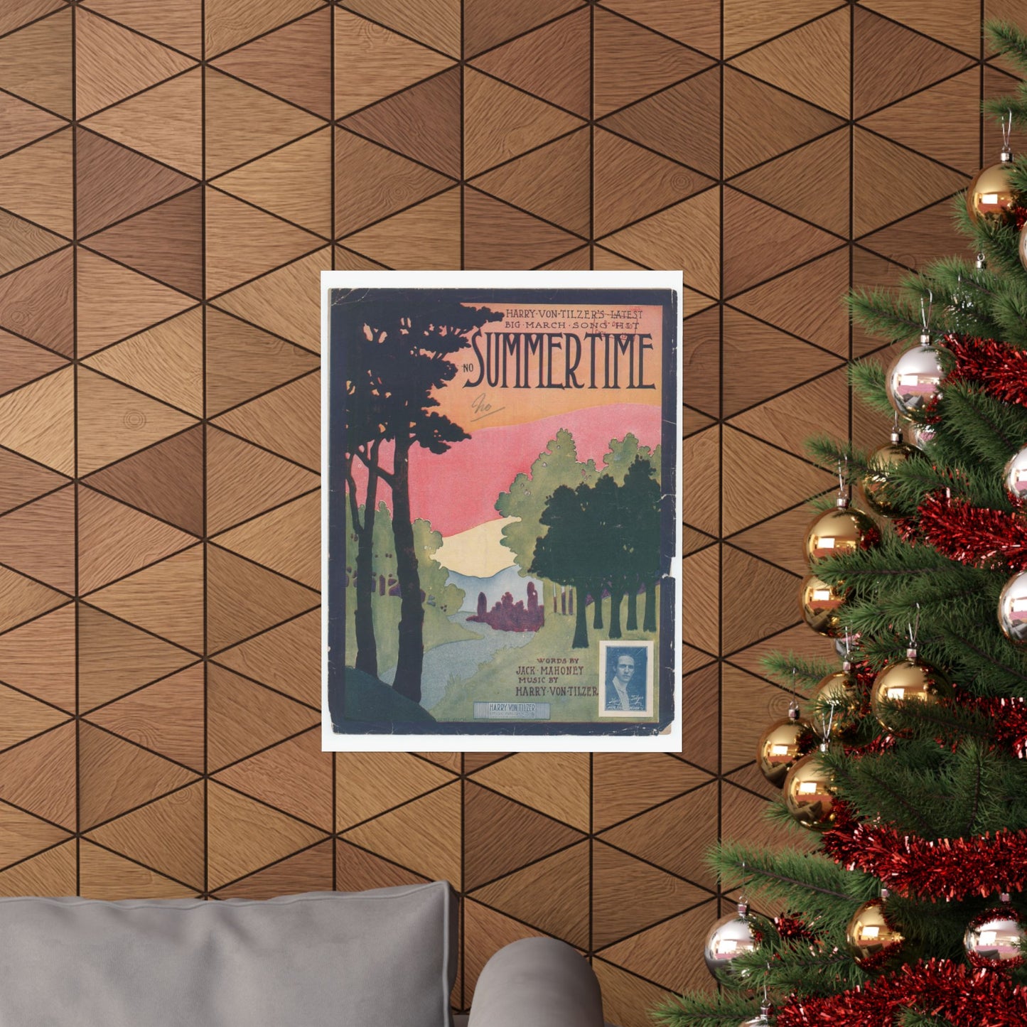 Summertime, musical notation - Public domain American sheet music High Quality Matte Wall Art Poster for Home, Office, Classroom