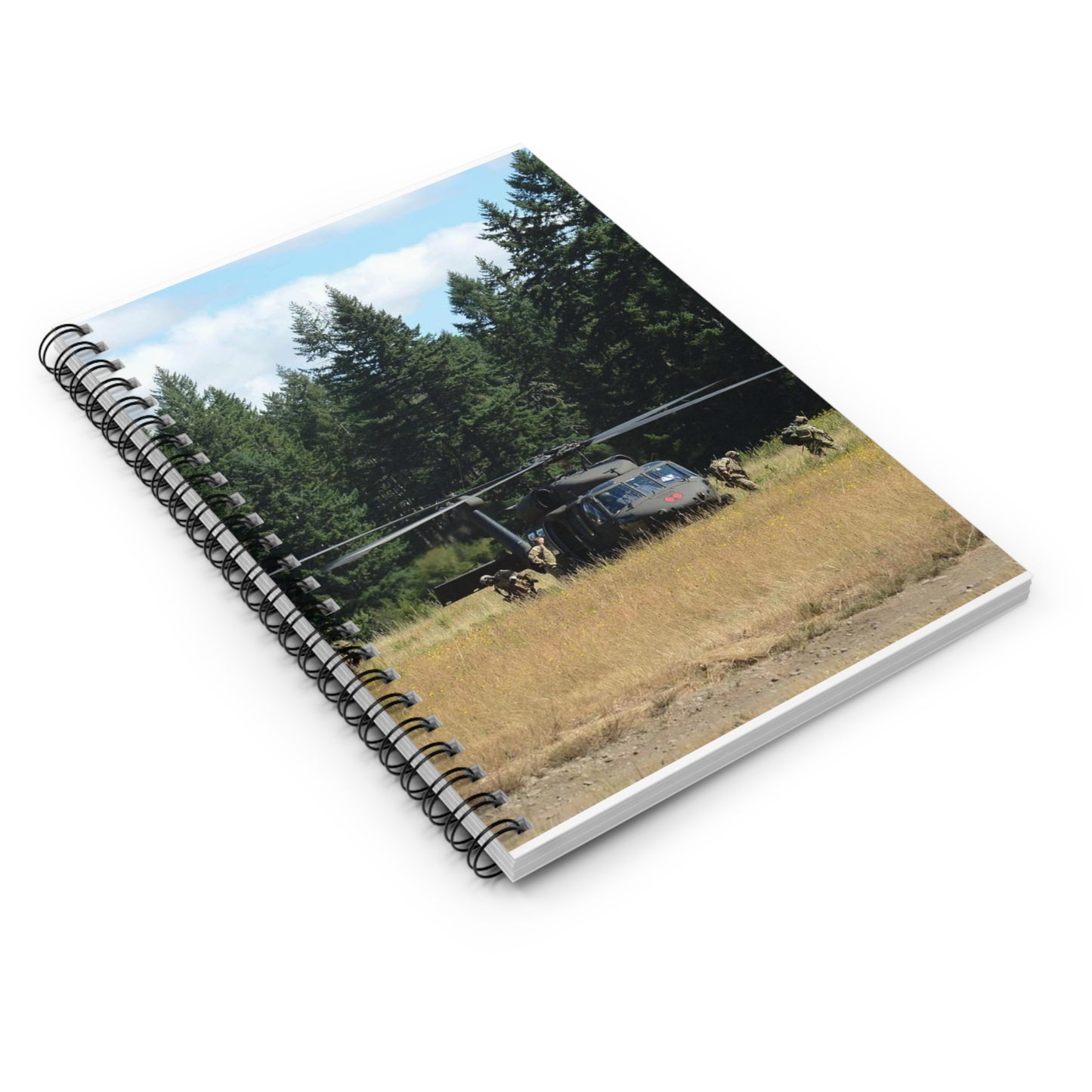 Tactical Air Control Party Airmen take up positions Spiral Bound Ruled Notebook with Printed Cover