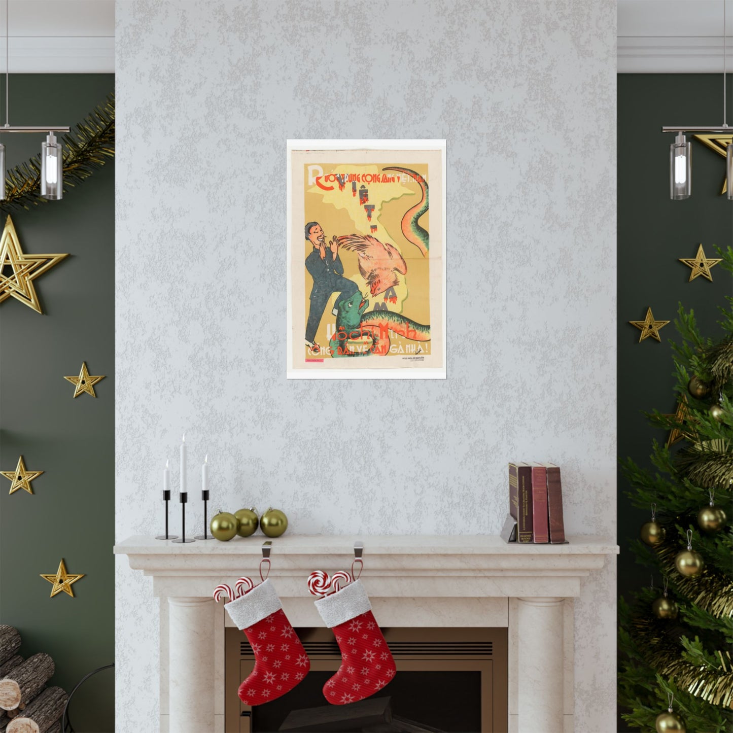 Viet Poster #2, Cold War American Propaganda poster High Quality Matte Wall Art Poster for Home, Office, Classroom