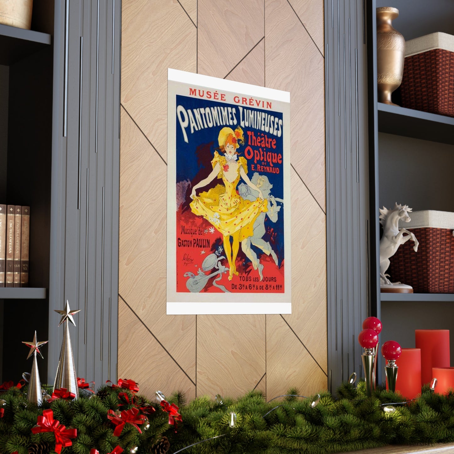 Affiche pour le Musée Grévin, "Pantomimes lumineuses". High Quality Matte Wall Art Poster for Home, Office, Classroom