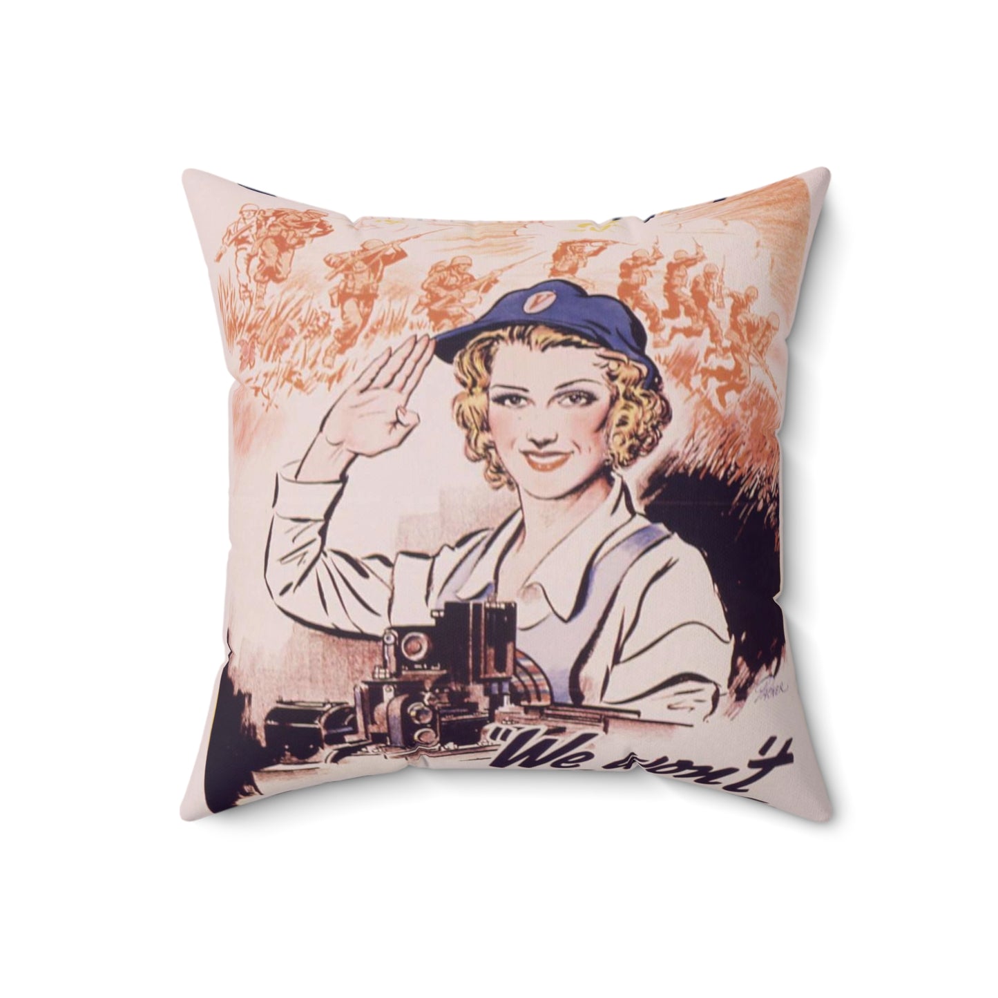 "Count On Us^ We Won't Let You Down" - NARA - 514091 Decorative Accent Square Pillow