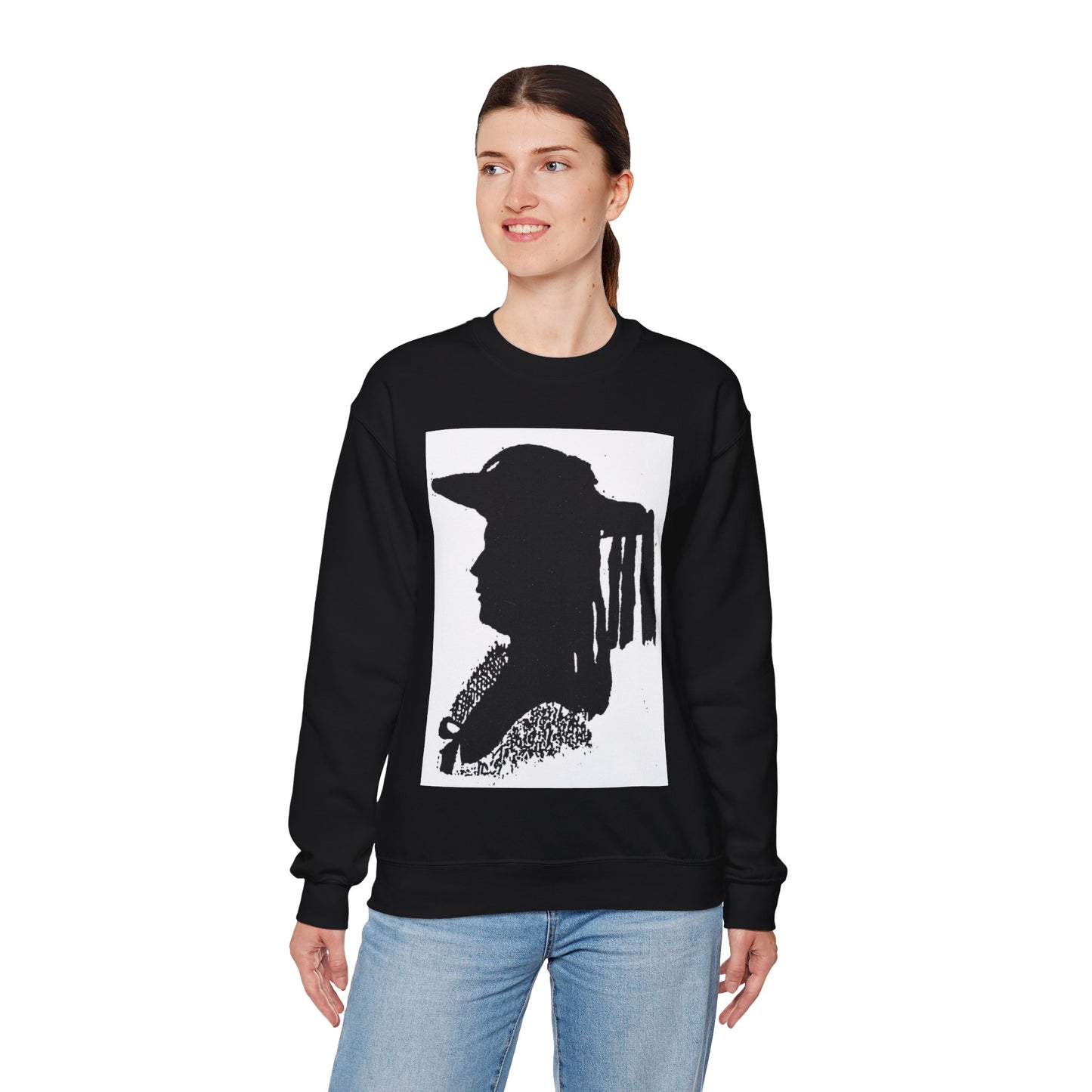 Therese forster - Public domain portrait engraving Black Heavy Blend Adult Crew Neck SweatShirt