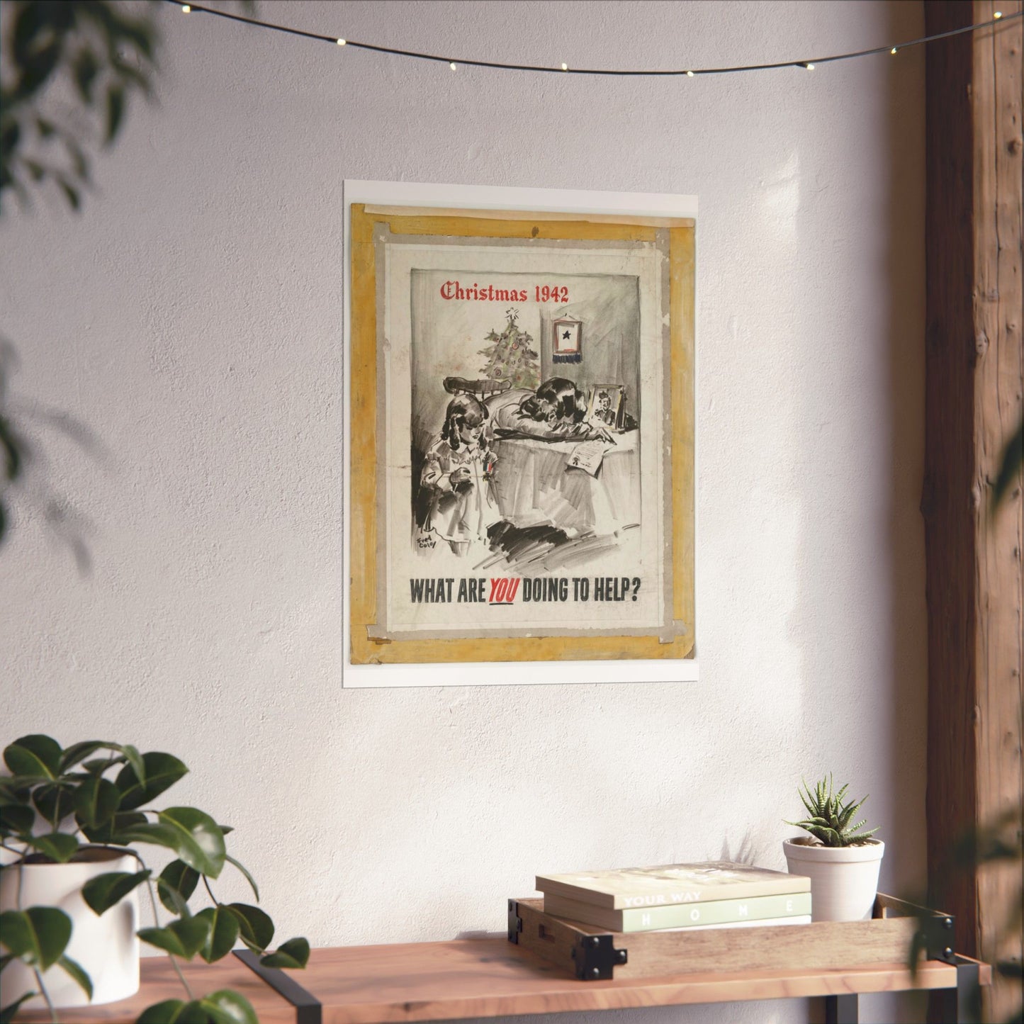 What Are You Doing to Help? Christmas 1942 High Quality Matte Wall Art Poster for Home, Office, Classroom