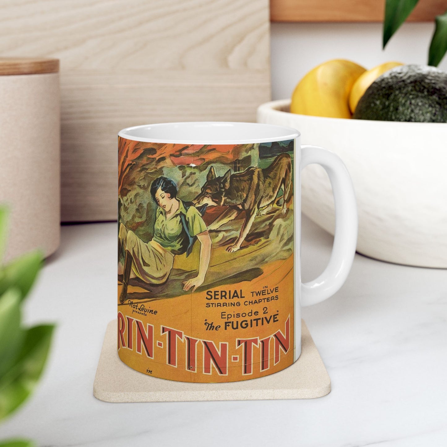 The Lone Defender poster - Vintage movie public domain poster Beautiful Novelty Ceramic Coffee Mug 11oz