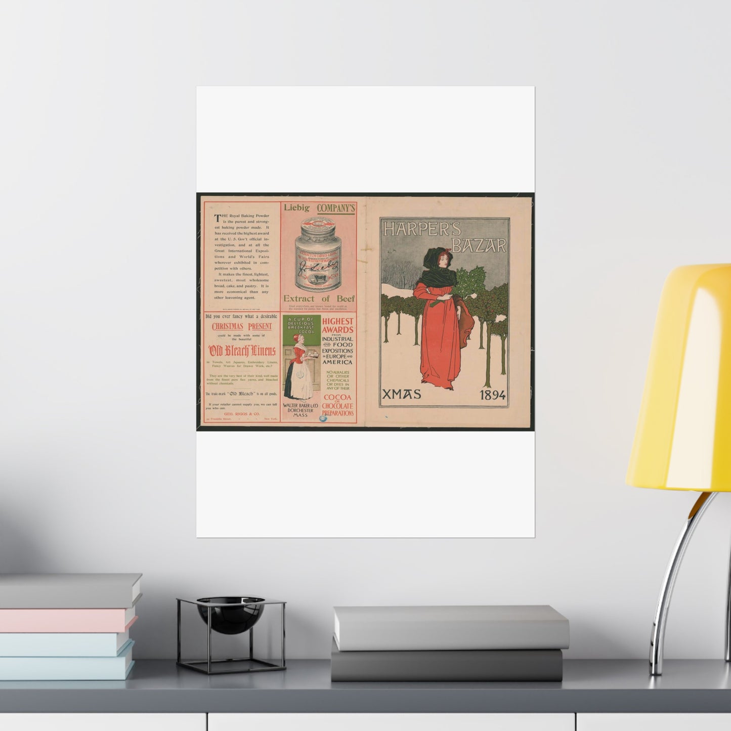 Louis Rhead - Harper's Bazar, Xmas 1894 LCCN2015646920 High Quality Matte Wall Art Poster for Home, Office, Classroom
