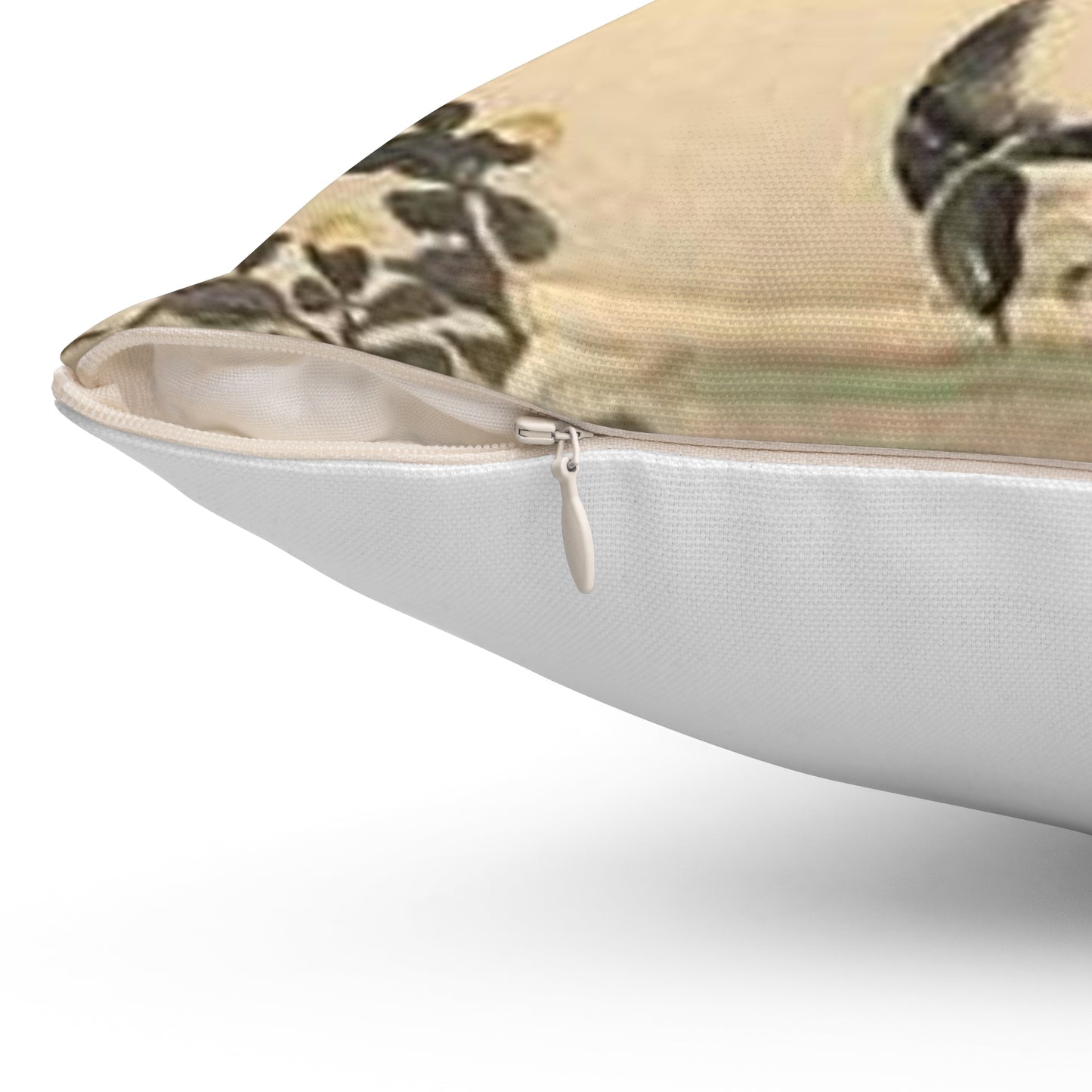 Koson - stonechat, Ohara Koson Decorative Accent Square Pillow