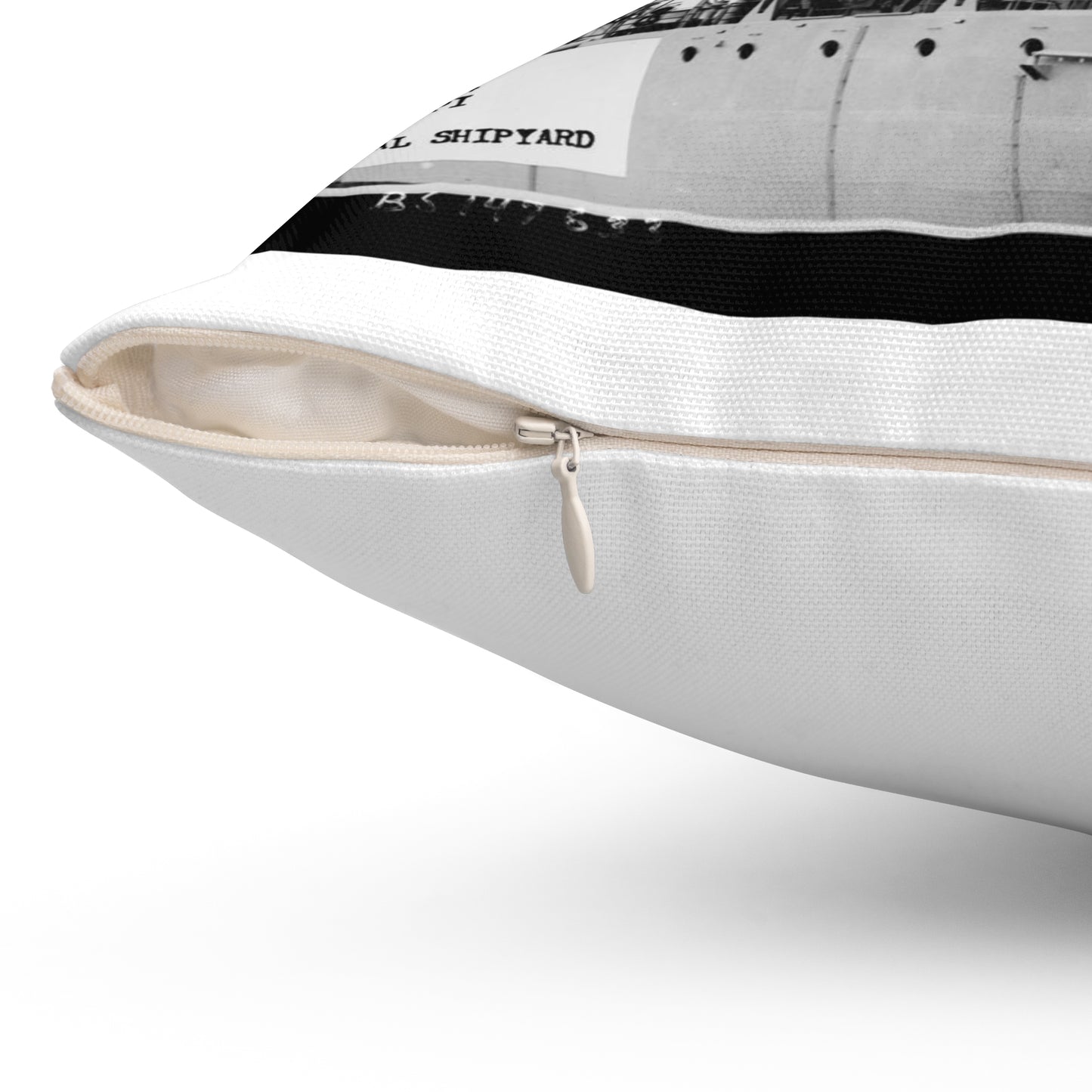 Navy Ship AF-38 Merapi - Public domain photogrpaph Decorative Accent Square Pillow