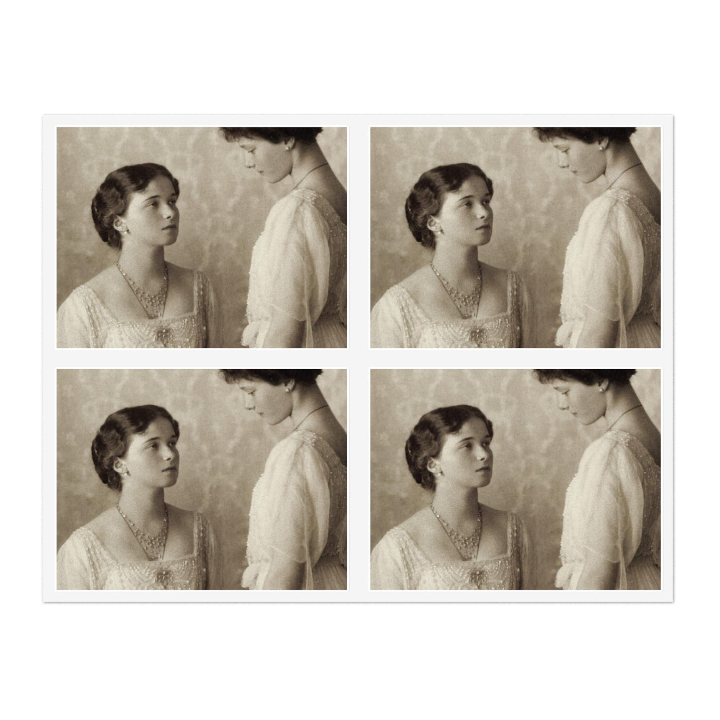 Grand Duchesses Olga and Tatiana. 1913. Laminated UV Protective Vinyl Stickers