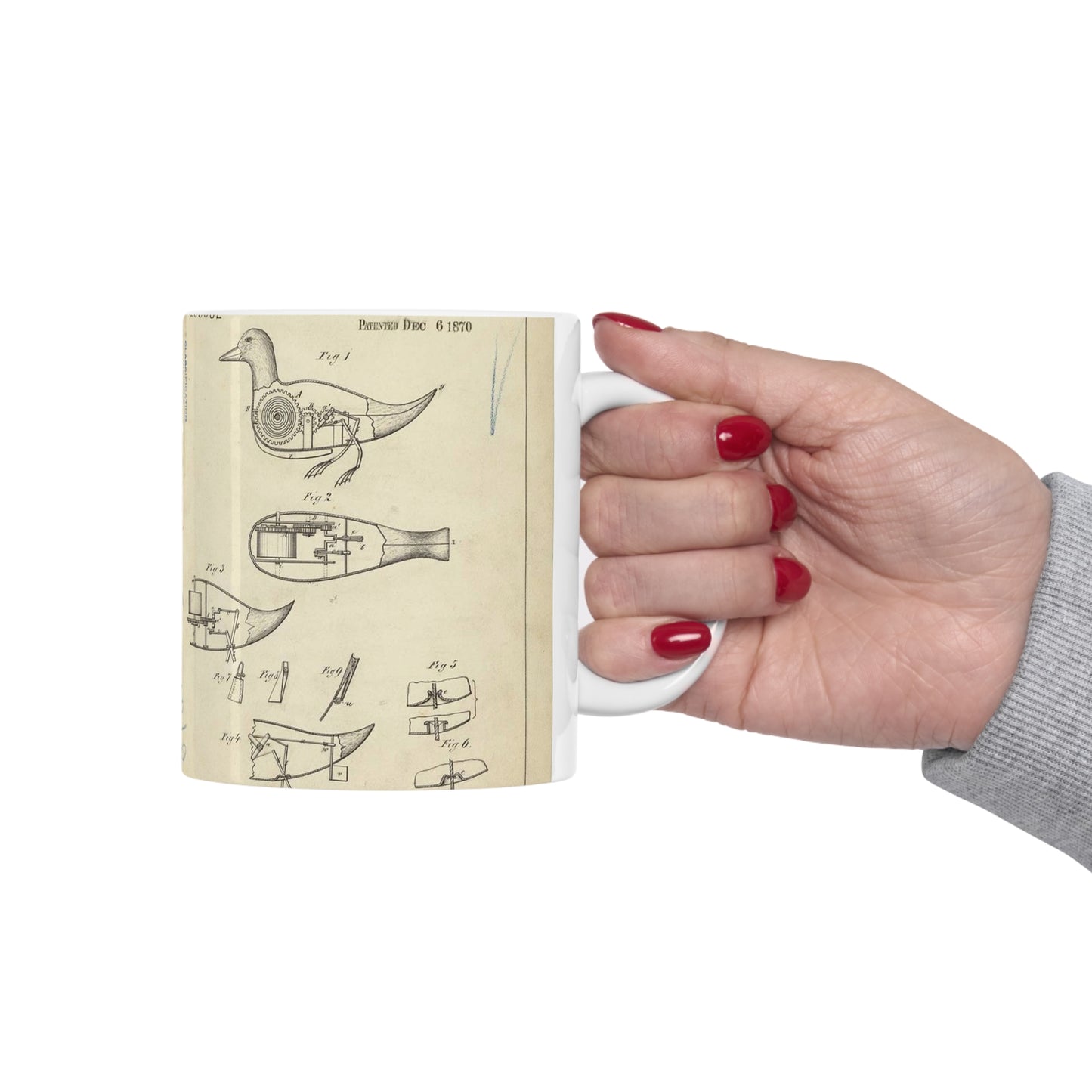 Patent drawing - Drawing of Aquatic Toy Public domain image Beautiful Novelty Ceramic Coffee Mug 11oz