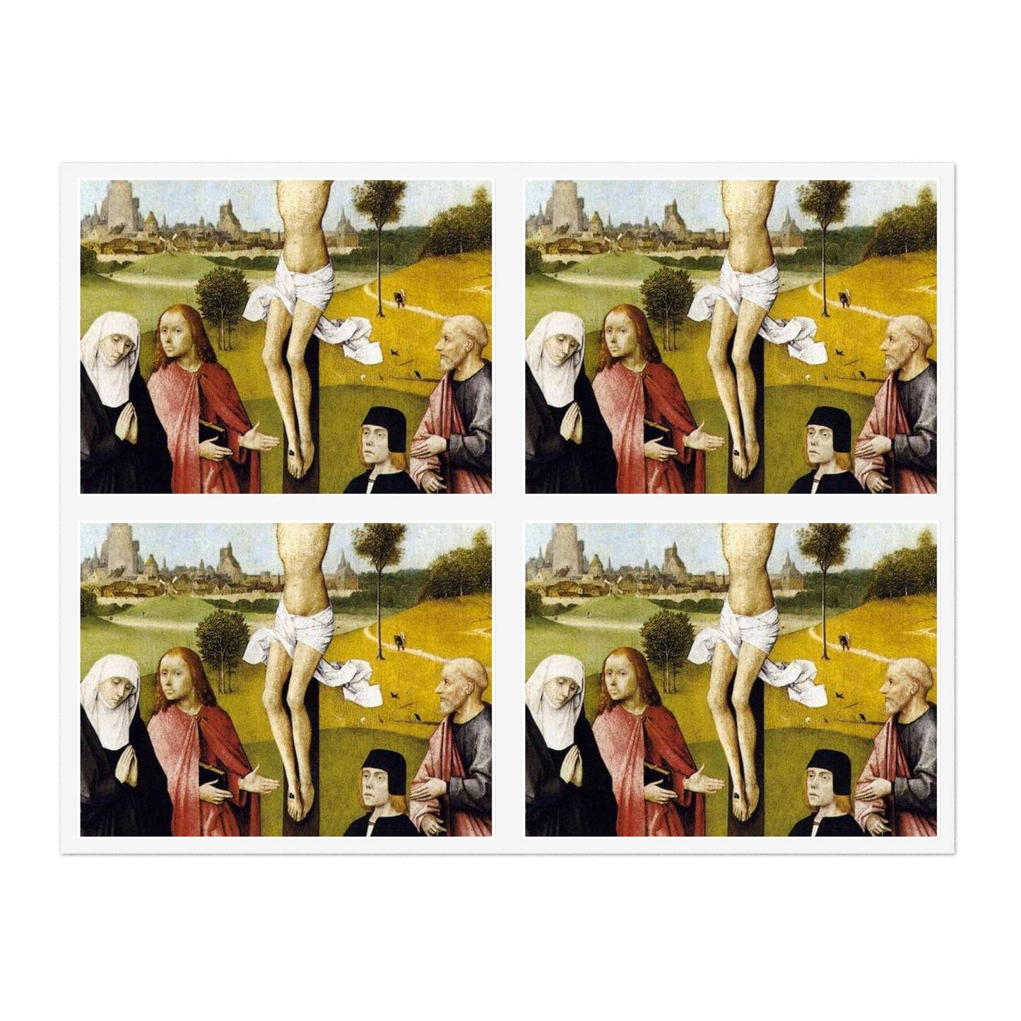 Hieronymus Bosch - CrucifixionWithADonorBosch Laminated UV Protective Vinyl Stickers
