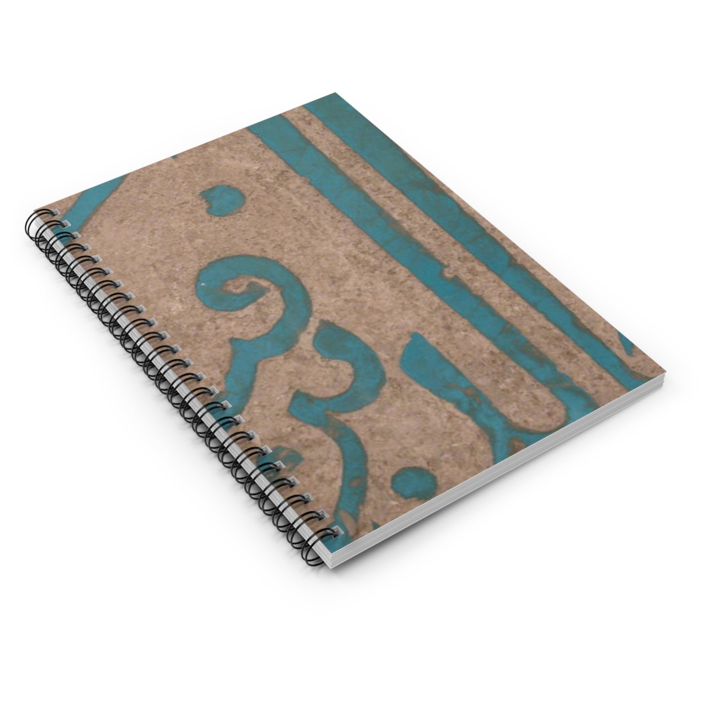 Tile, 12th century, Iran - Public domain photo of museum object Spiral Bound Ruled Notebook with Printed Cover
