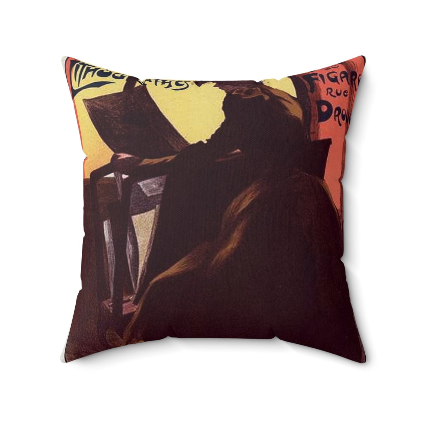 Affiche pour la "2e Exposition des Peintres-Lithographes". Decorative Accent Square Pillow