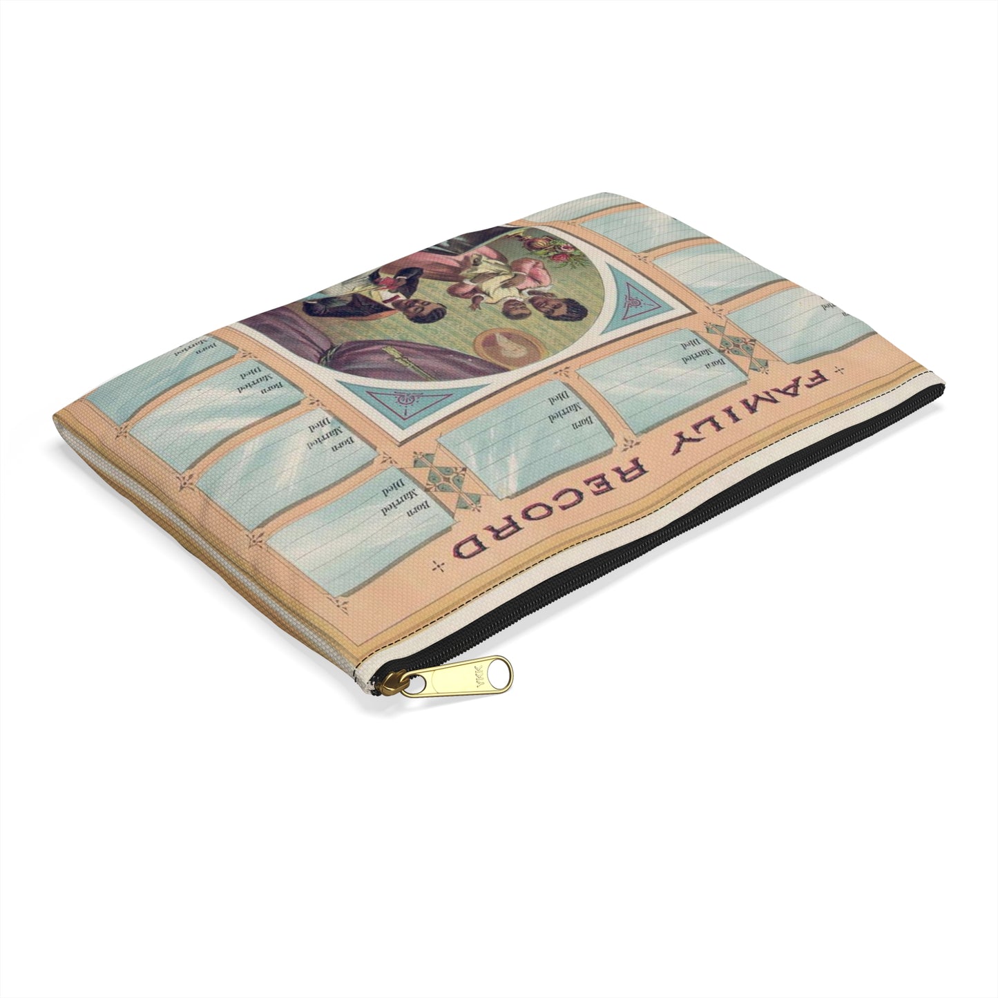 Family record. Before the war and since the war / Krebs Lithographing Company, Cincinnati. Large Organizer Pouch with Black Zipper