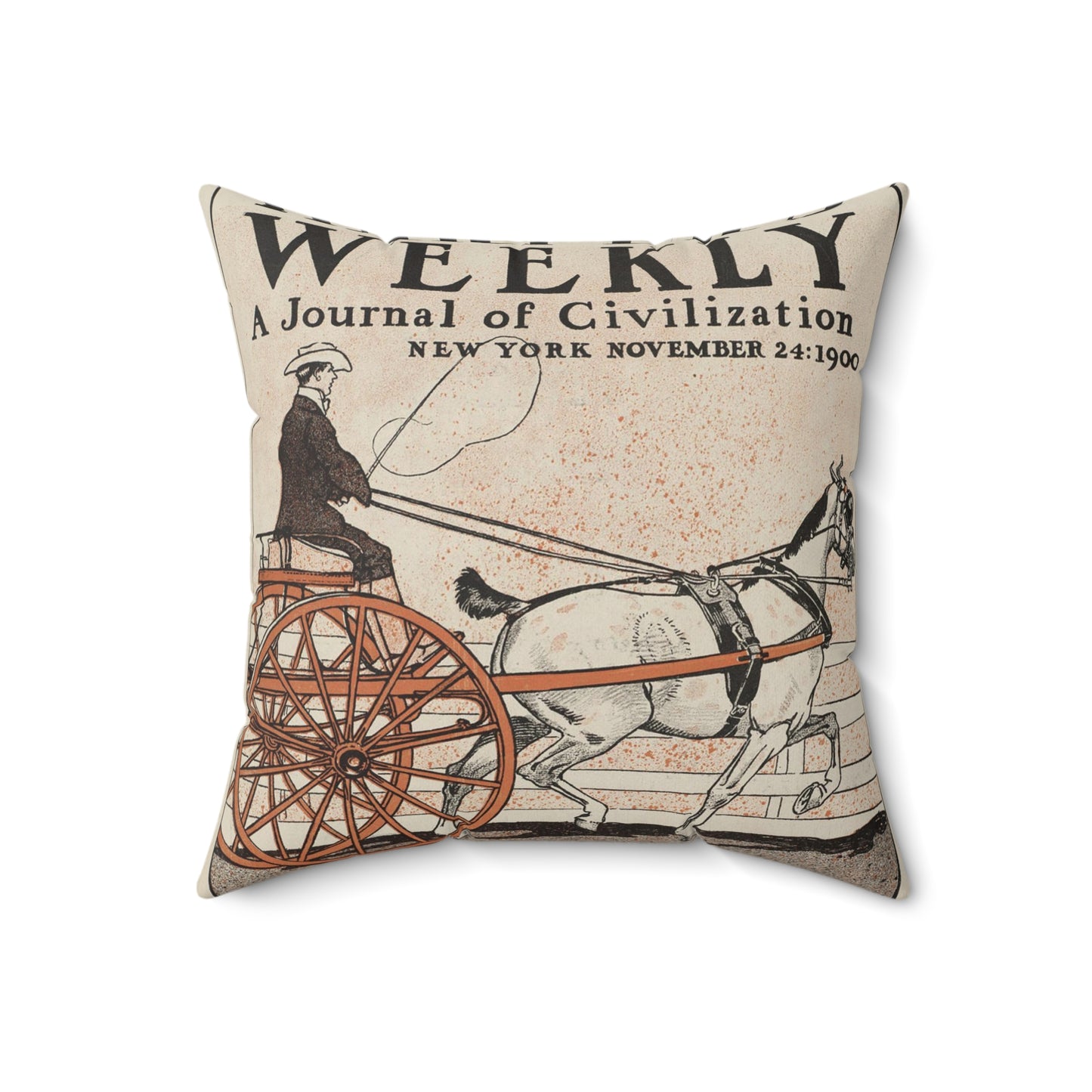 Harper's weekly, a journal of civilization, New York, November 24: 1900 Decorative Accent Square Pillow