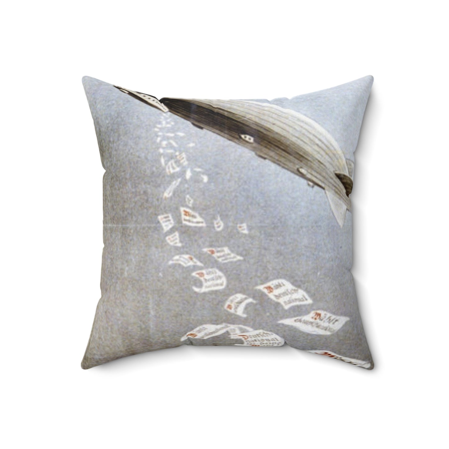 german election poster. oct 1924 - Deutsche Zeppelin Reederei Company Decorative Accent Square Pillow