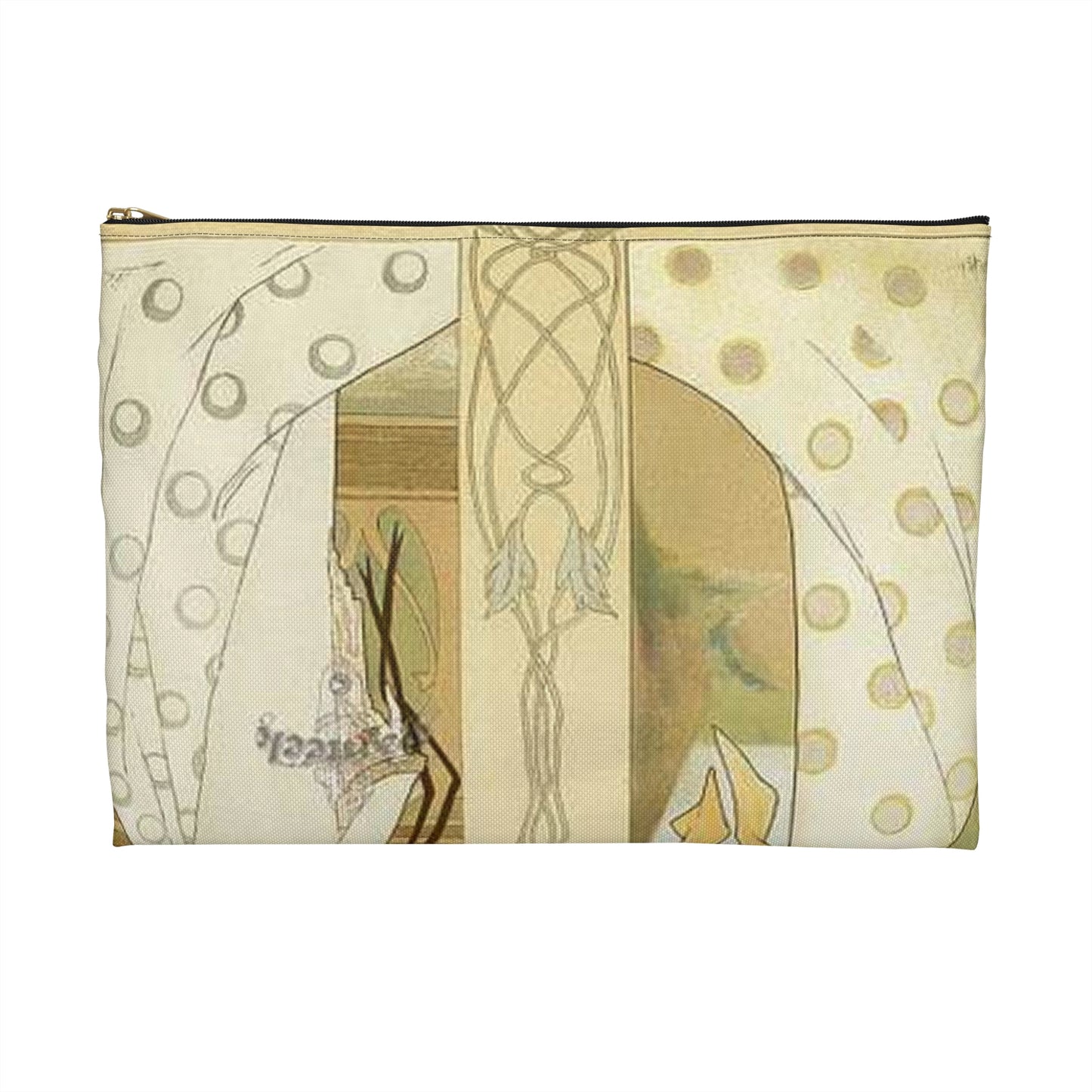 Jane Atché - La Cigarette - Drawing. Public domain image. Large Organizer Pouch with Black Zipper