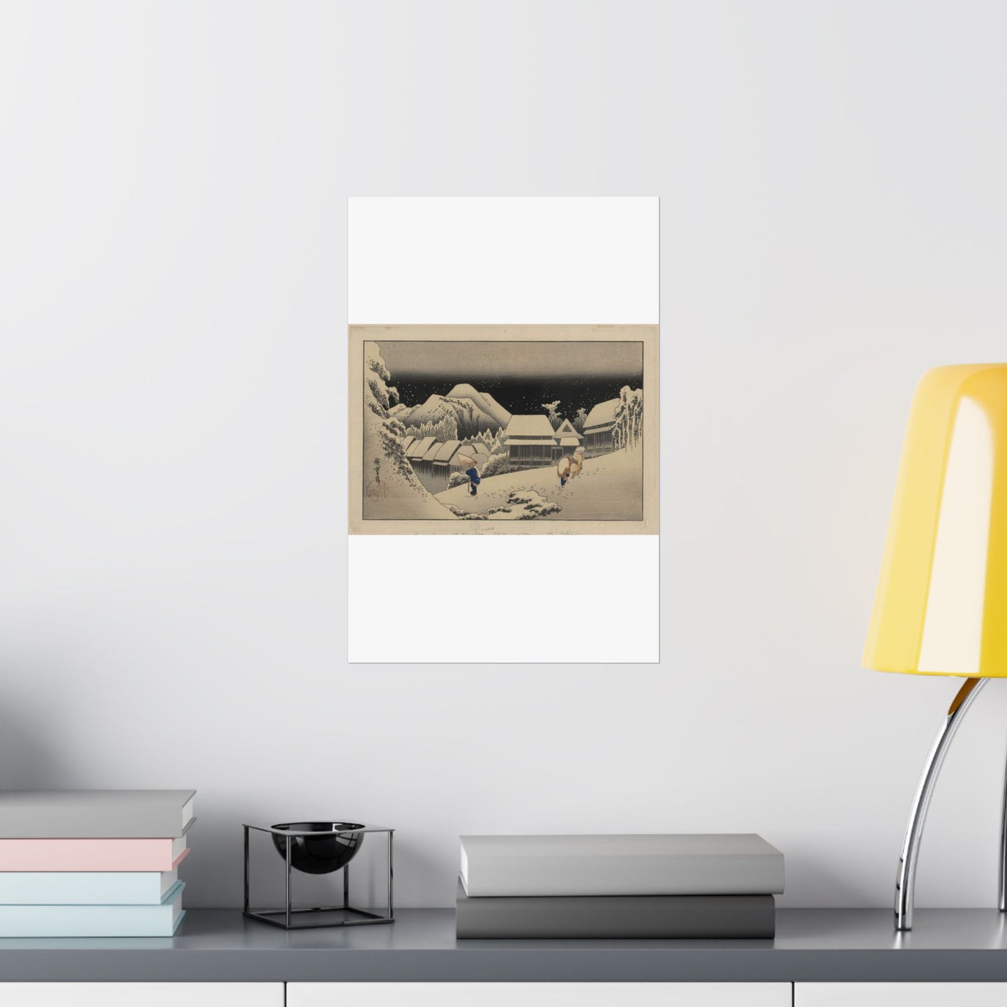 Utagawa Hiroshige - Kanbara, Ando Hiroshige - Ukiyo e print High Quality Matte Wall Art Poster for Home, Office, Classroom