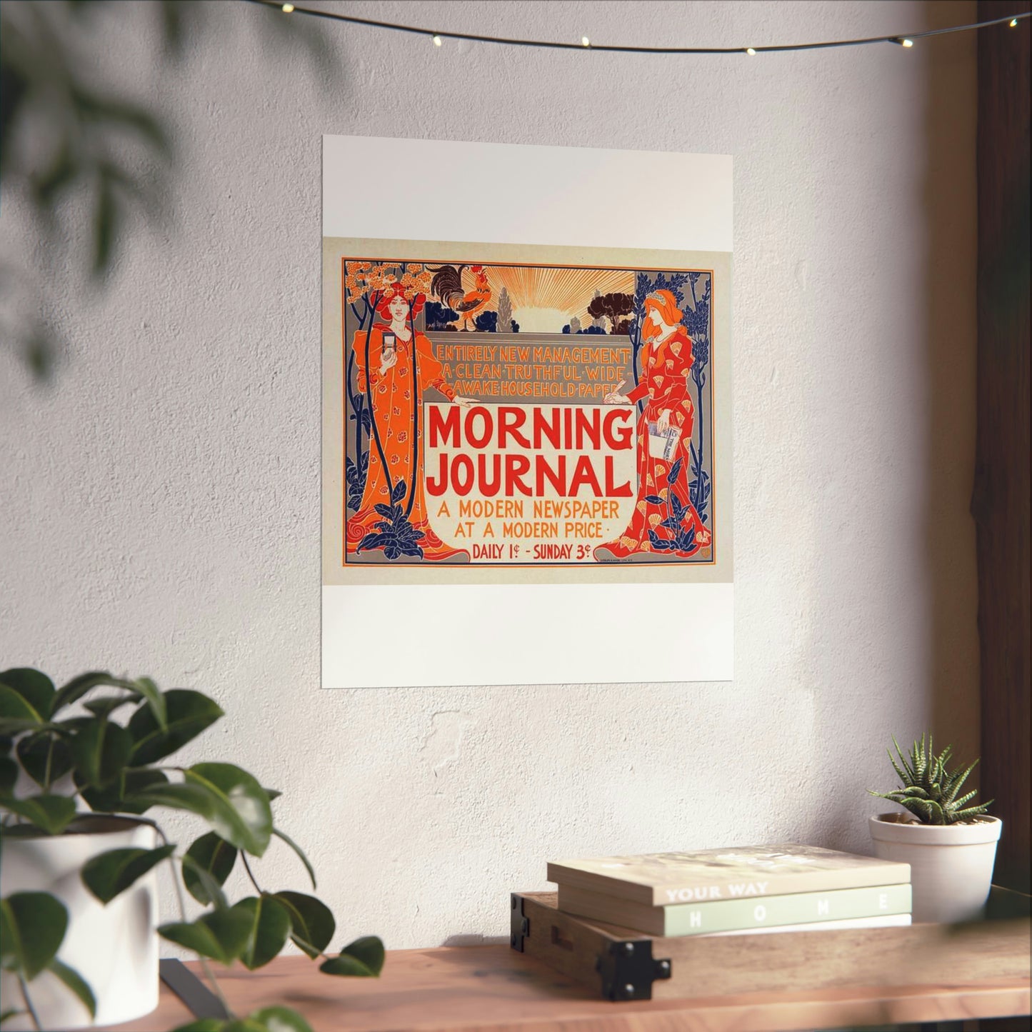 Louis Rhead - Affiche américaine pour le "Morning Journal". High Quality Matte Wall Art Poster for Home, Office, Classroom