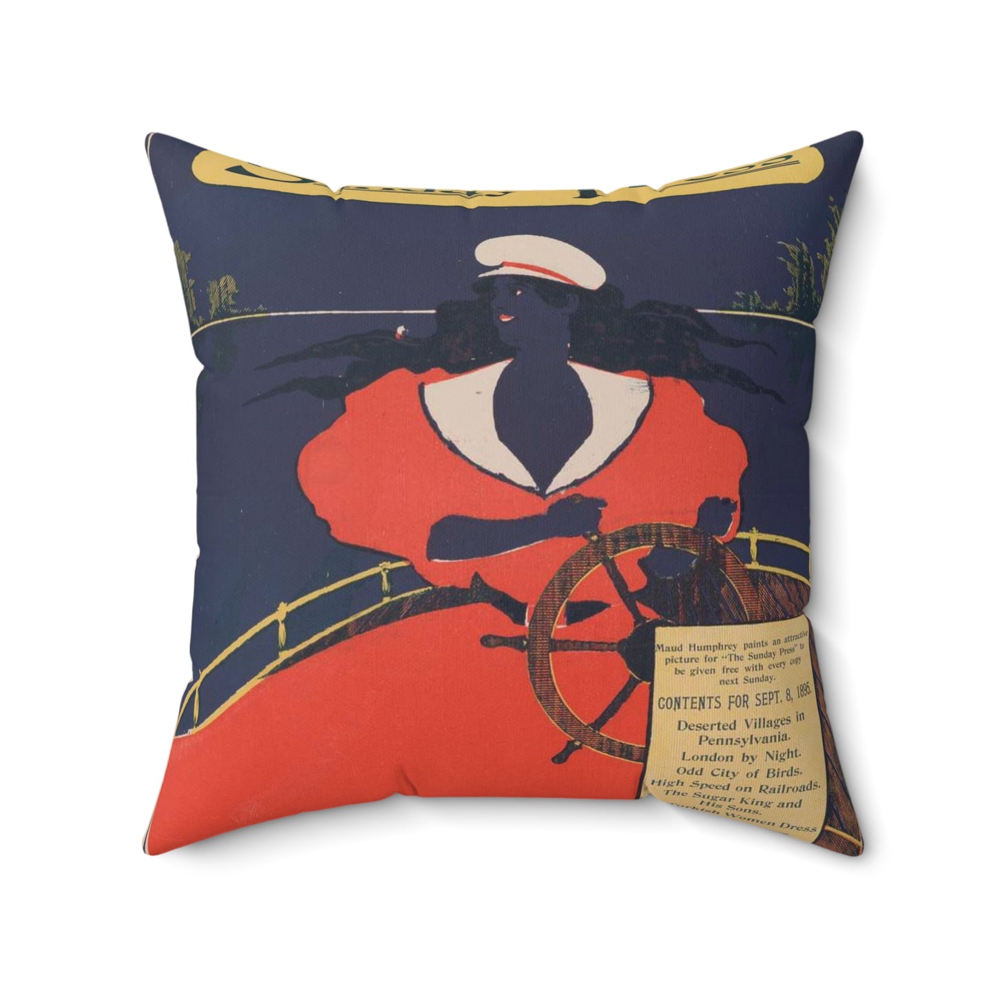 Contents for Sept. 8, 1895: Deserted villages in Pennsylvania.. Decorative Accent Square Pillow
