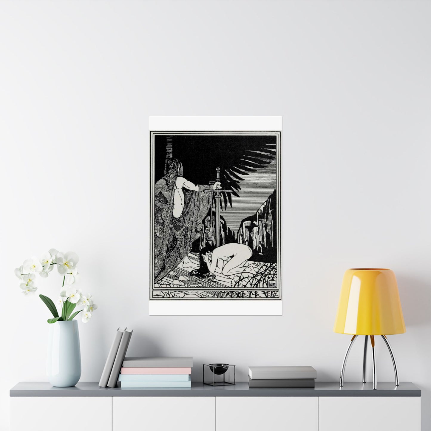 Juda 3 - Art nouveau public domain image High Quality Matte Wall Art Poster for Home, Office, Classroom
