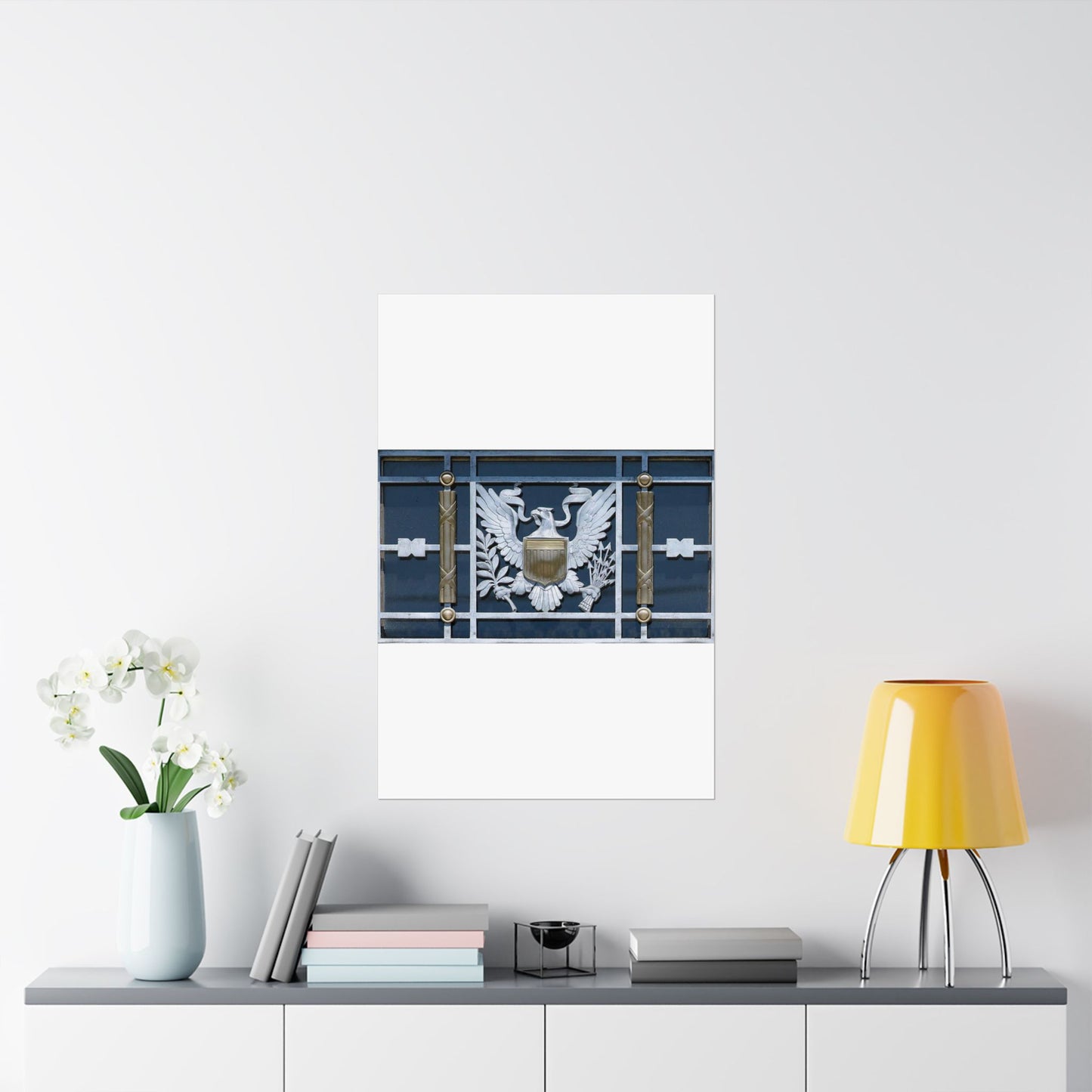 Door detail, Robert J. Nealon Federal Building and U.S. Courthouse, Scranton, Pennsylvania High Quality Matte Wall Art Poster for Home, Office, Classroom
