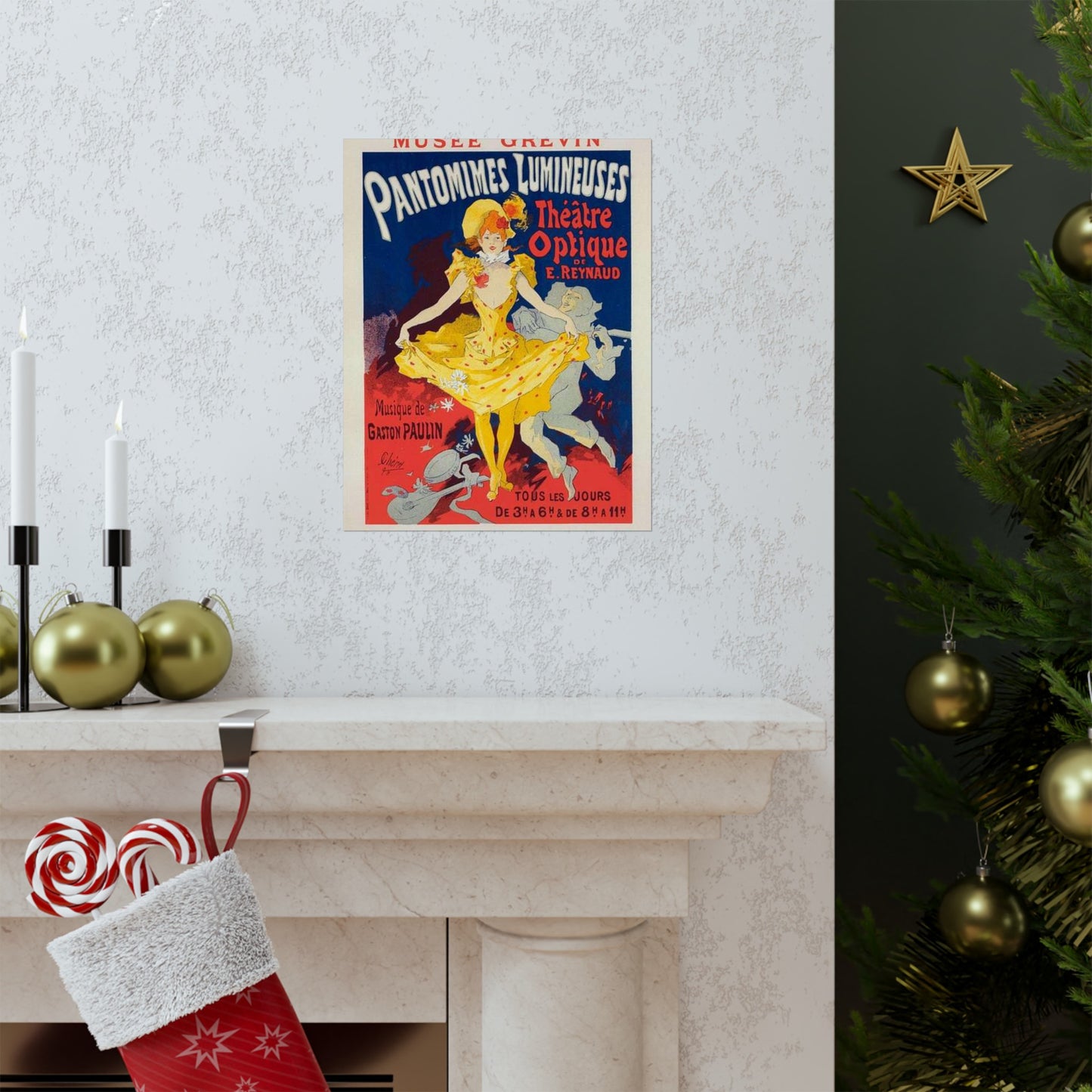 Affiche pour le Musée Grévin, "Pantomimes lumineuses". High Quality Matte Wall Art Poster for Home, Office, Classroom
