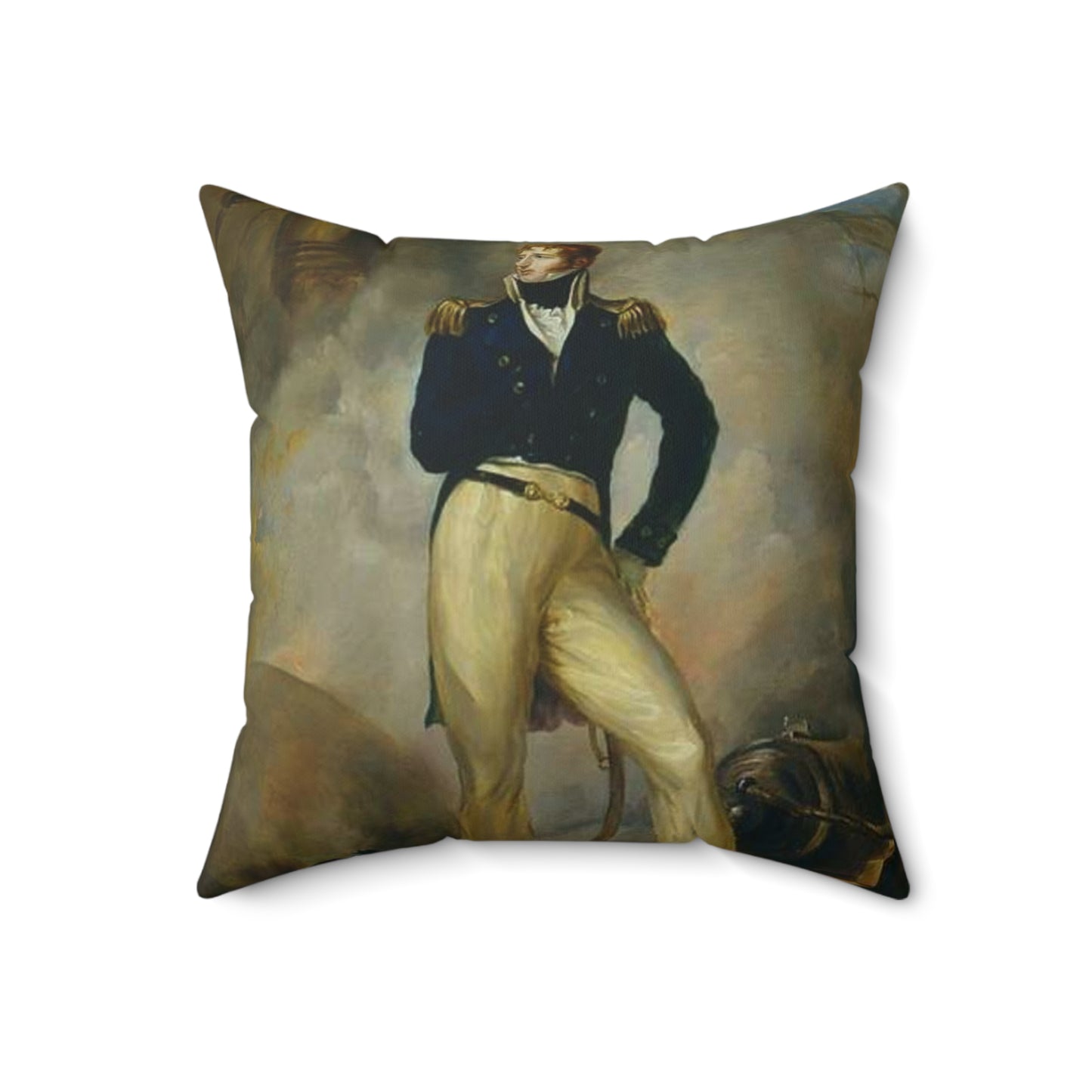 Lord Cochrane 1807 - Public domain painting Decorative Accent Square Pillow