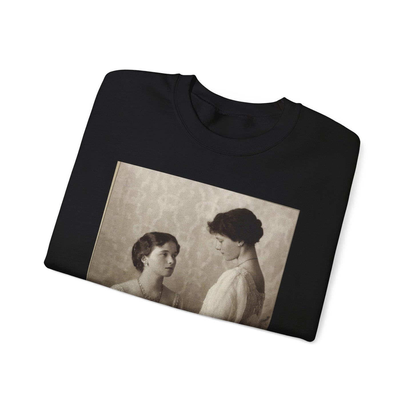 Grand Duchesses Olga and Tatiana. 1913. Black Heavy Blend Adult Crew Neck SweatShirt