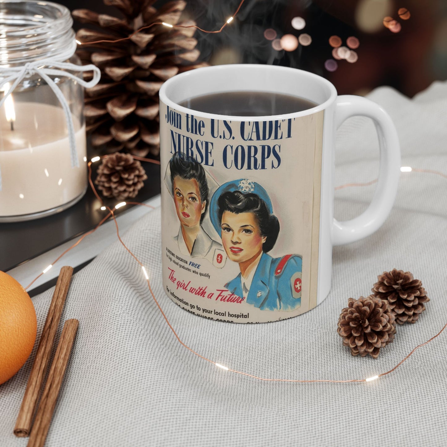 Join the U.S. Cadet Nurse Corps Beautiful Novelty Ceramic Coffee Mug 11oz