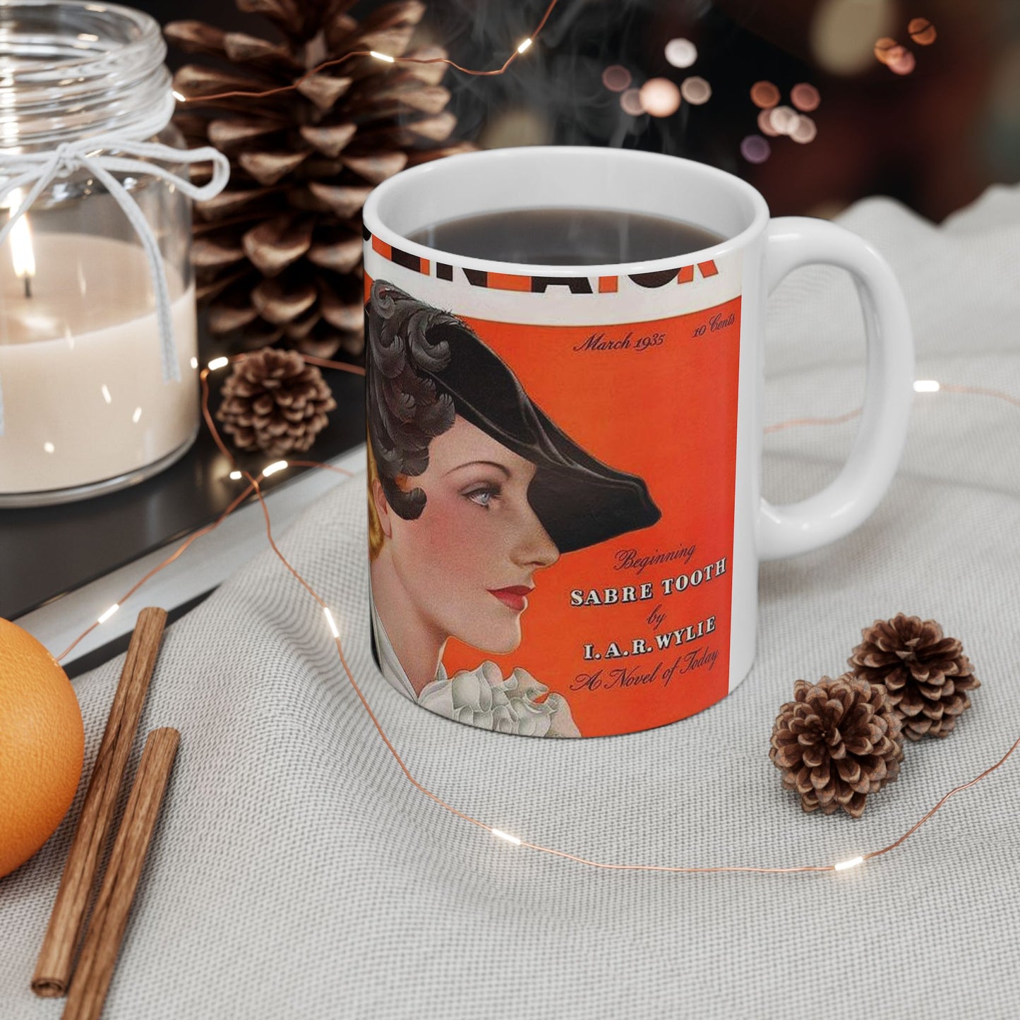Delineator 1935-03 - Art Deco public domain image Beautiful Novelty Ceramic Coffee Mug 11oz