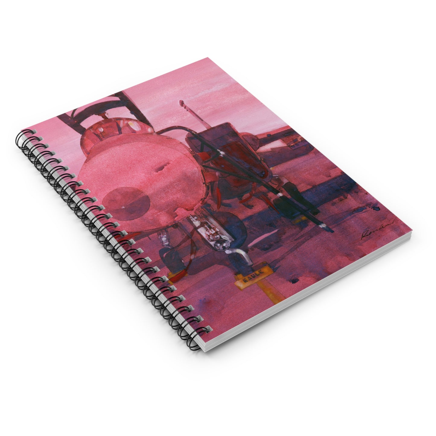 Artwork:"Eagle"Artist: Philip P. Renaud (CI) Spiral Bound Ruled Notebook with Printed Cover