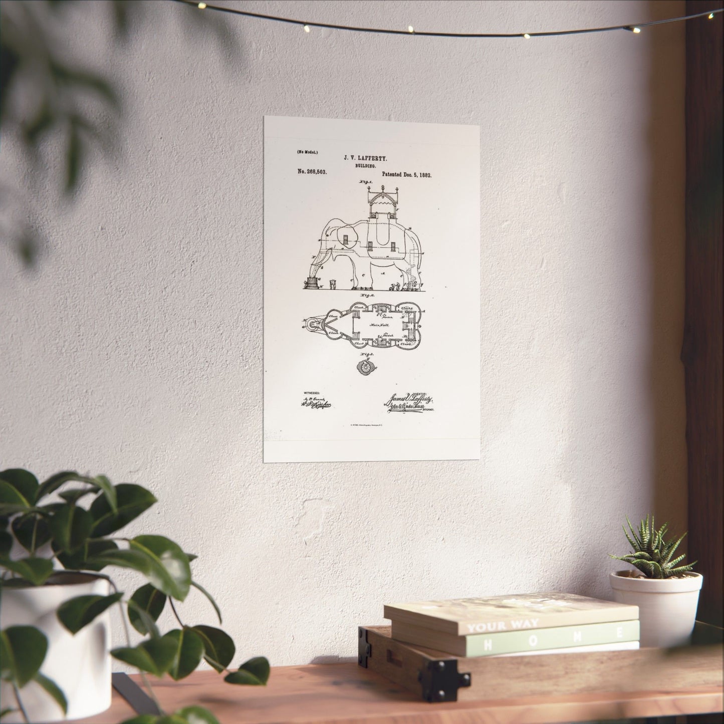 Patent Drawing of Engine - Lucy-USpatent268503 1882 Public domain image High Quality Matte Wall Art Poster for Home, Office, Classroom
