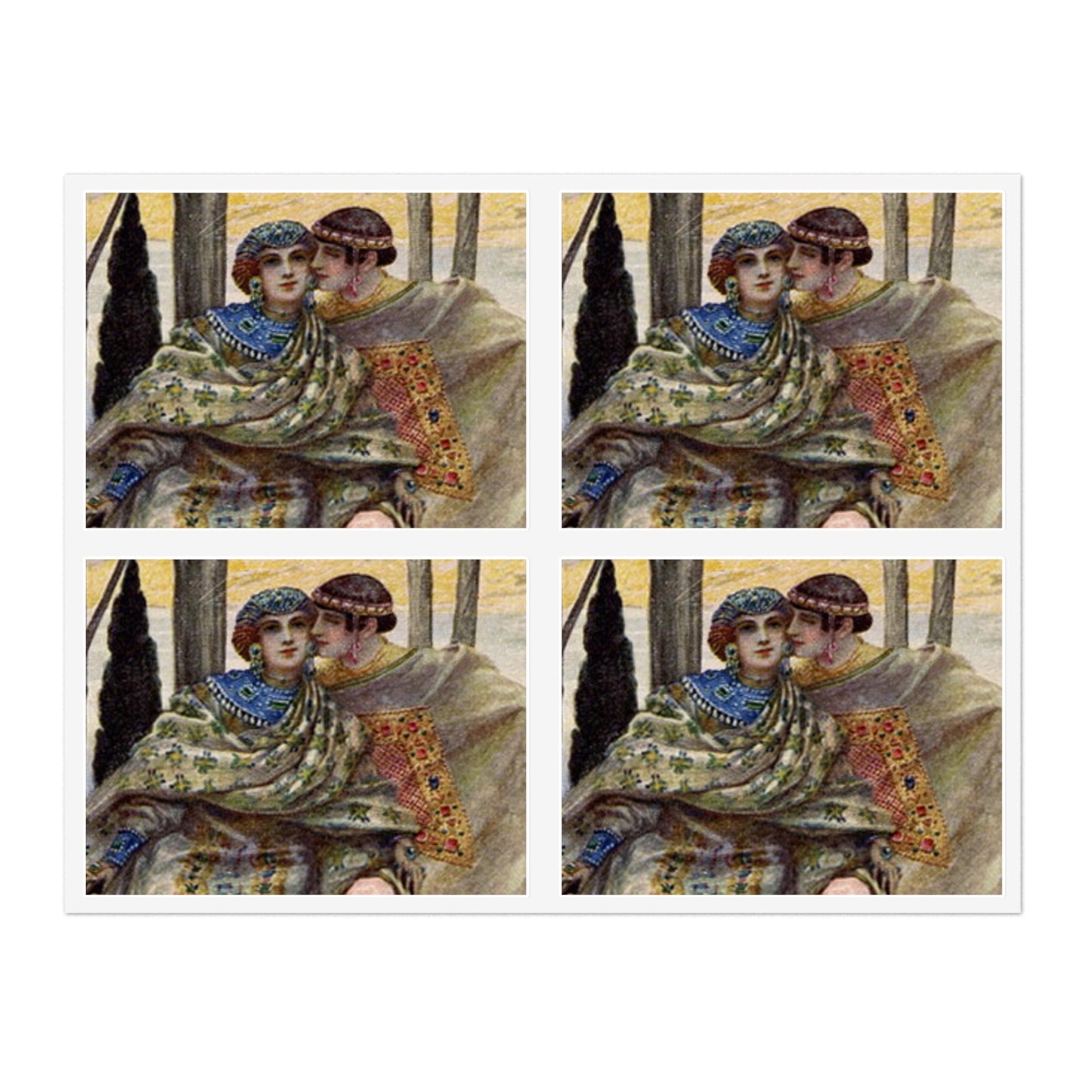 Sergey Solomko 021 - Art nouveau public domain image Laminated UV Protective Vinyl Stickers