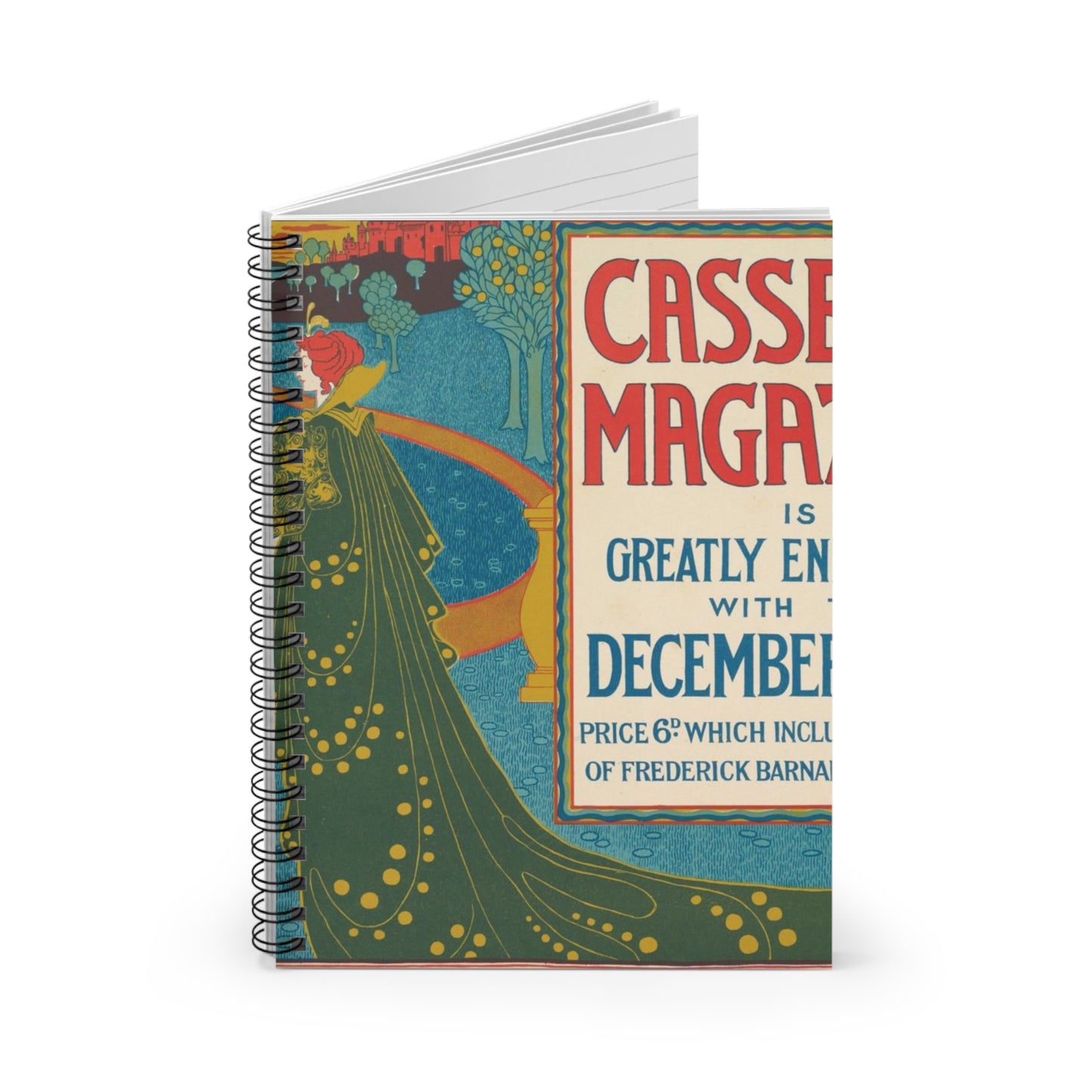 Louis Rhead - Cassell's Magazine: December Spiral Bound Ruled Notebook with Printed Cover