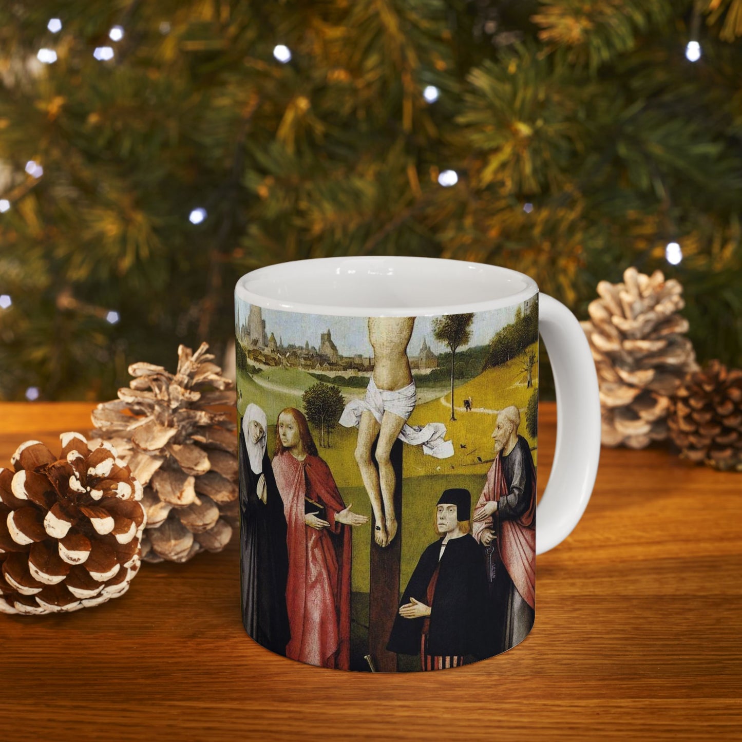 Hieronymus Bosch - CrucifixionWithADonorBosch Beautiful Novelty Ceramic Coffee Mug 11oz