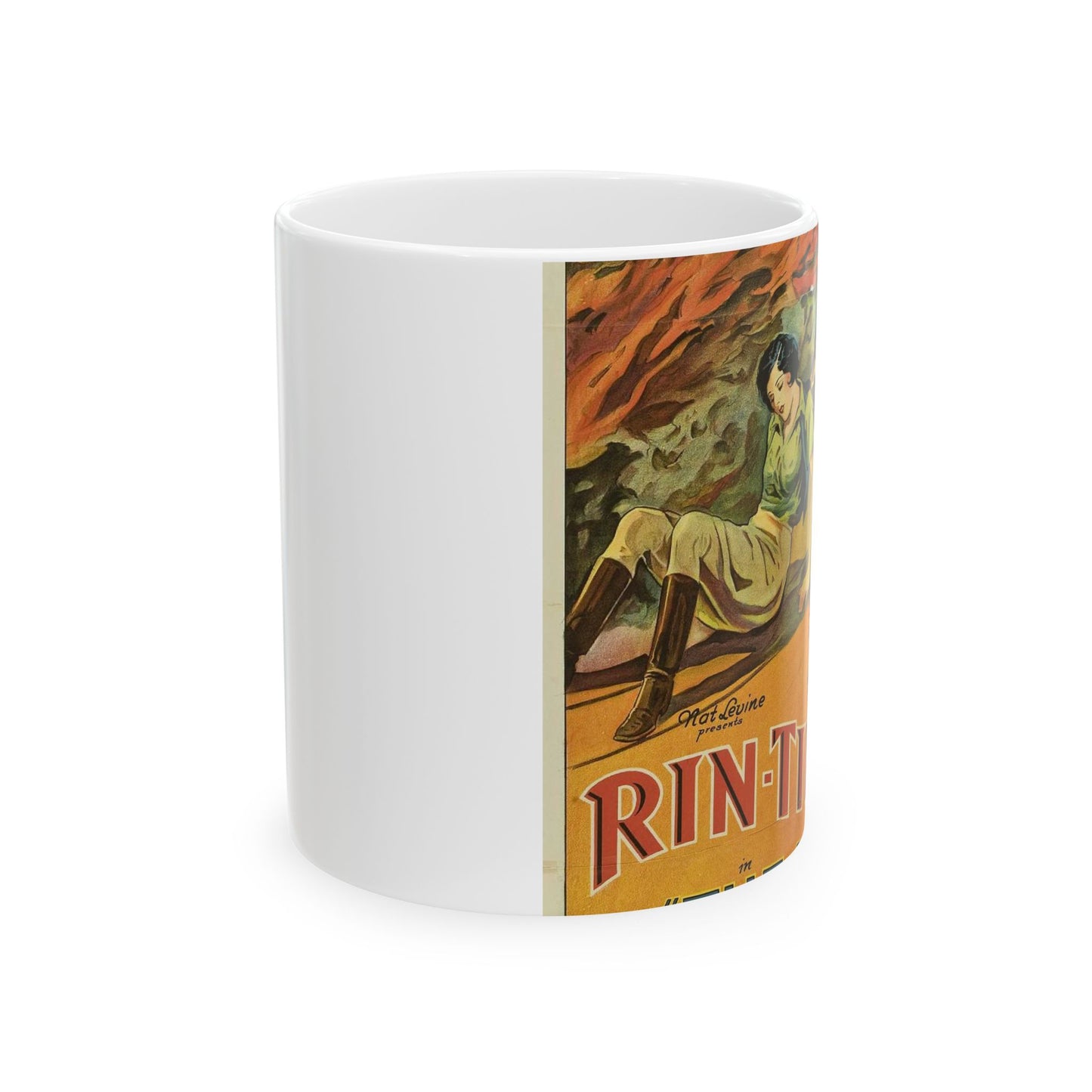 The Lone Defender poster - Vintage movie public domain poster Beautiful Novelty Ceramic Coffee Mug 11oz