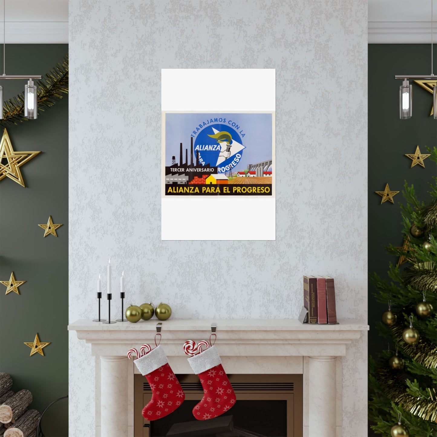 Alliance Posters, Cold War American Propaganda poster High Quality Matte Wall Art Poster for Home, Office, Classroom