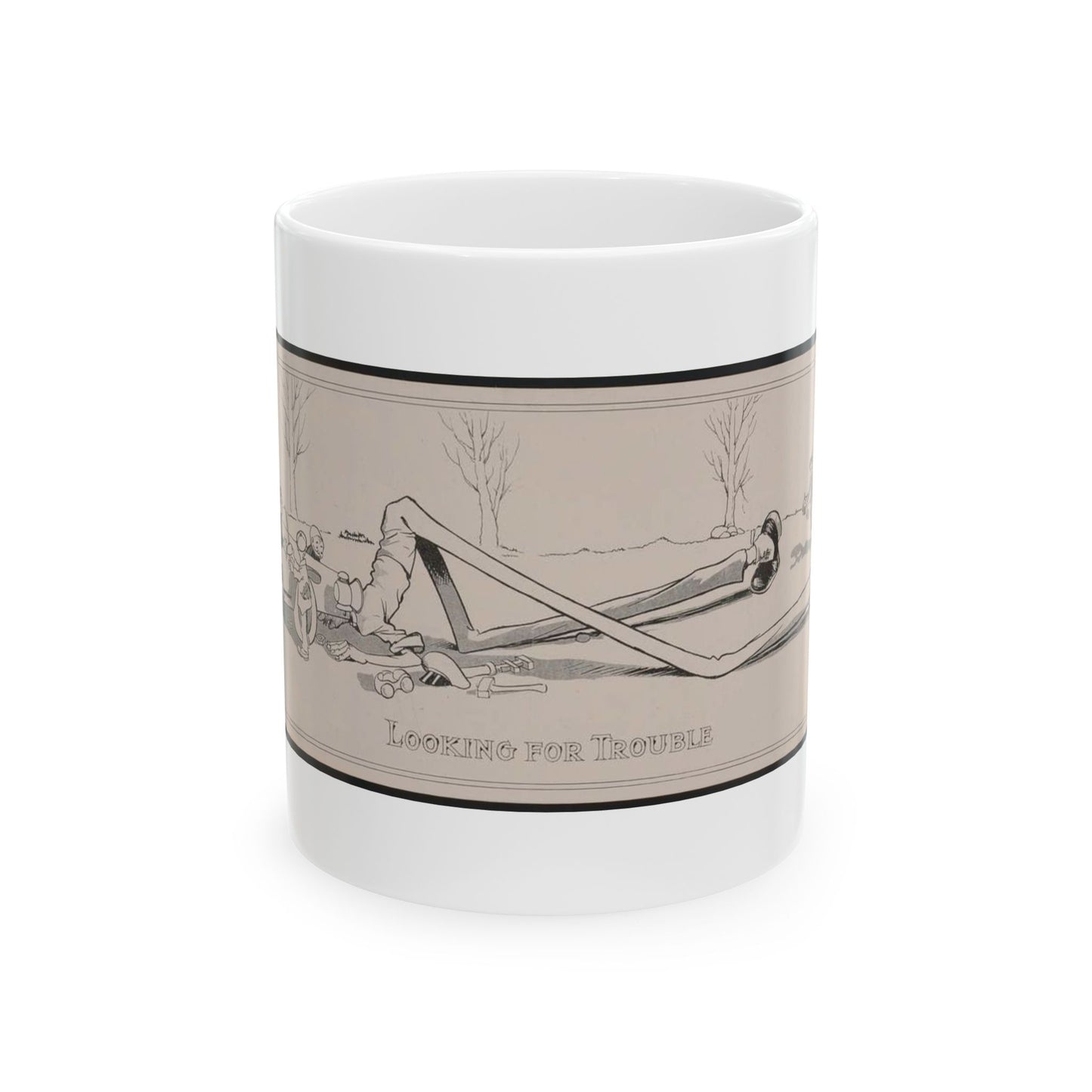 Looking for trouble - Print, Library of Congress collection Beautiful Novelty Ceramic Coffee Mug 11oz