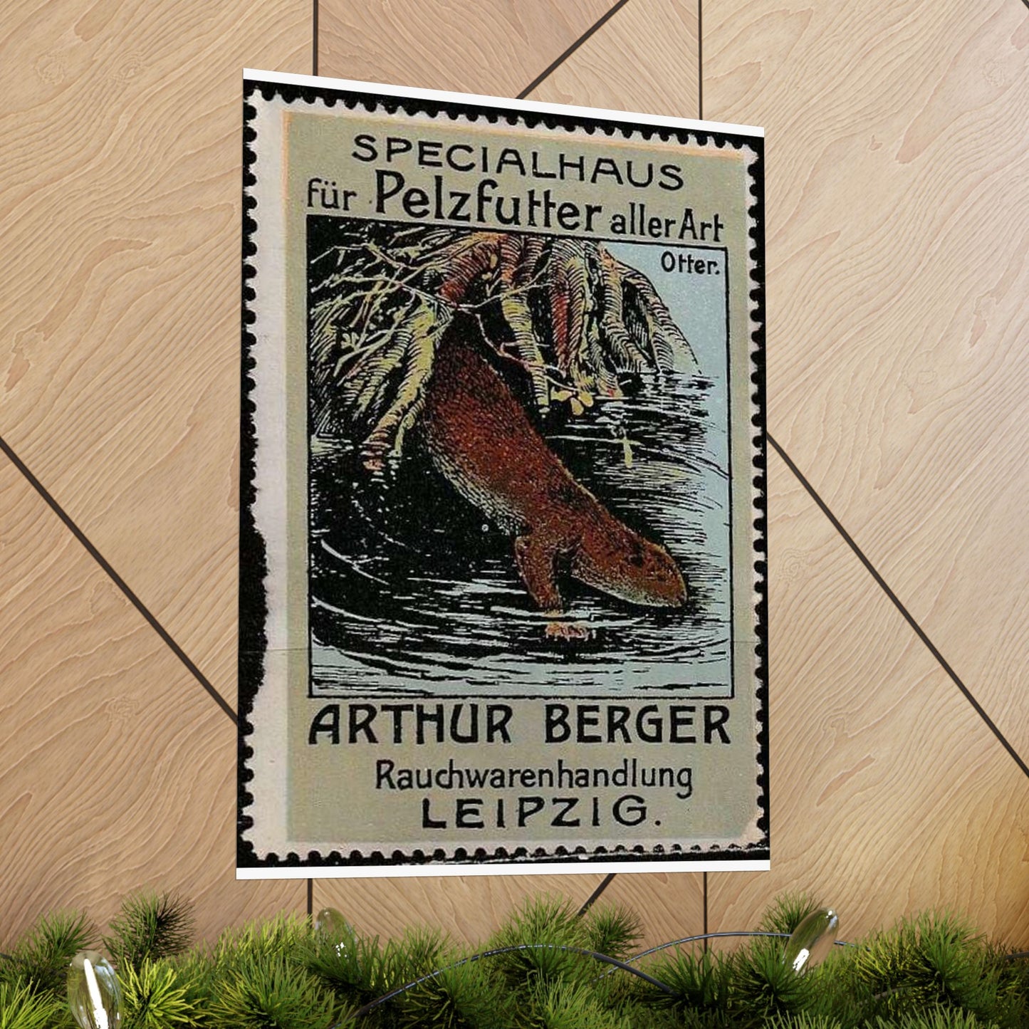 Arthur Berger, fur trader in Leipzig, c. 1910, brand advertisings (07) High Quality Matte Wall Art Poster for Home, Office, Classroom