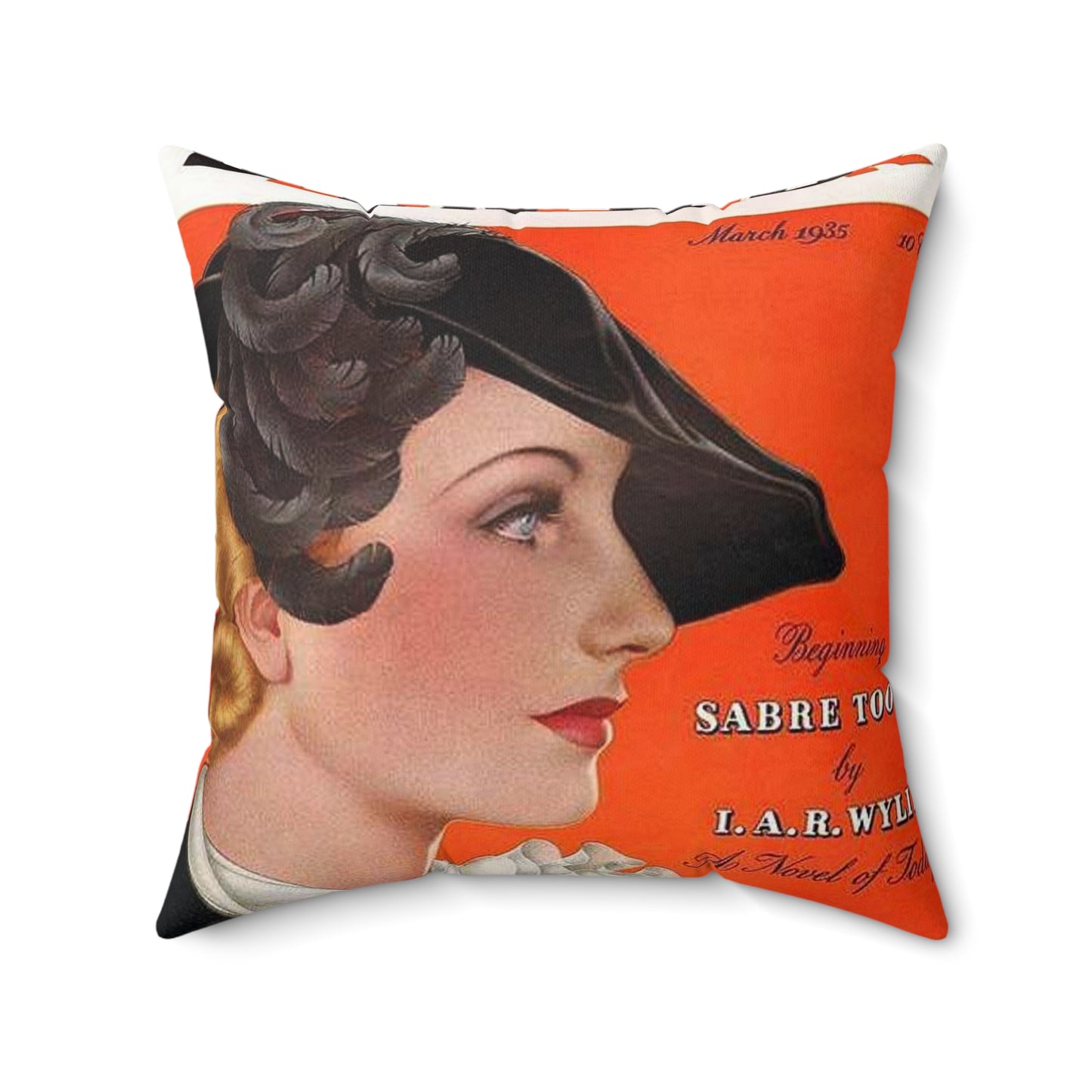 Delineator 1935-03 - Art Deco public domain image Decorative Accent Square Pillow
