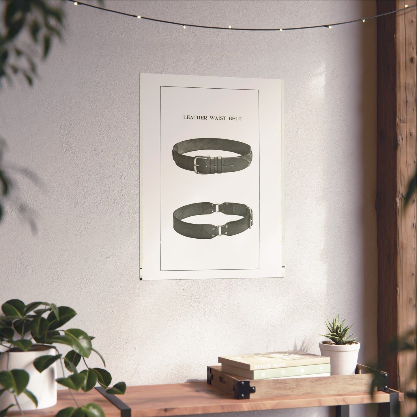 Patent drawing - Leather Waist Belt - . Public domain image High Quality Matte Wall Art Poster for Home, Office, Classroom