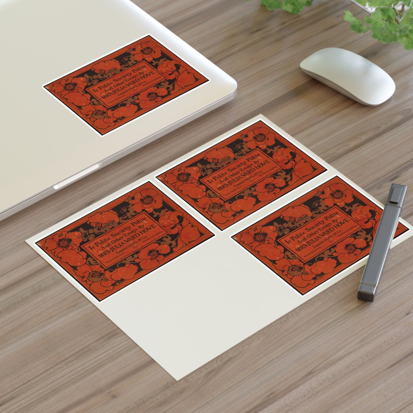 Is polite society polite and other essays by Mrs. Julia Ward Howe Laminated UV Protective Vinyl Stickers