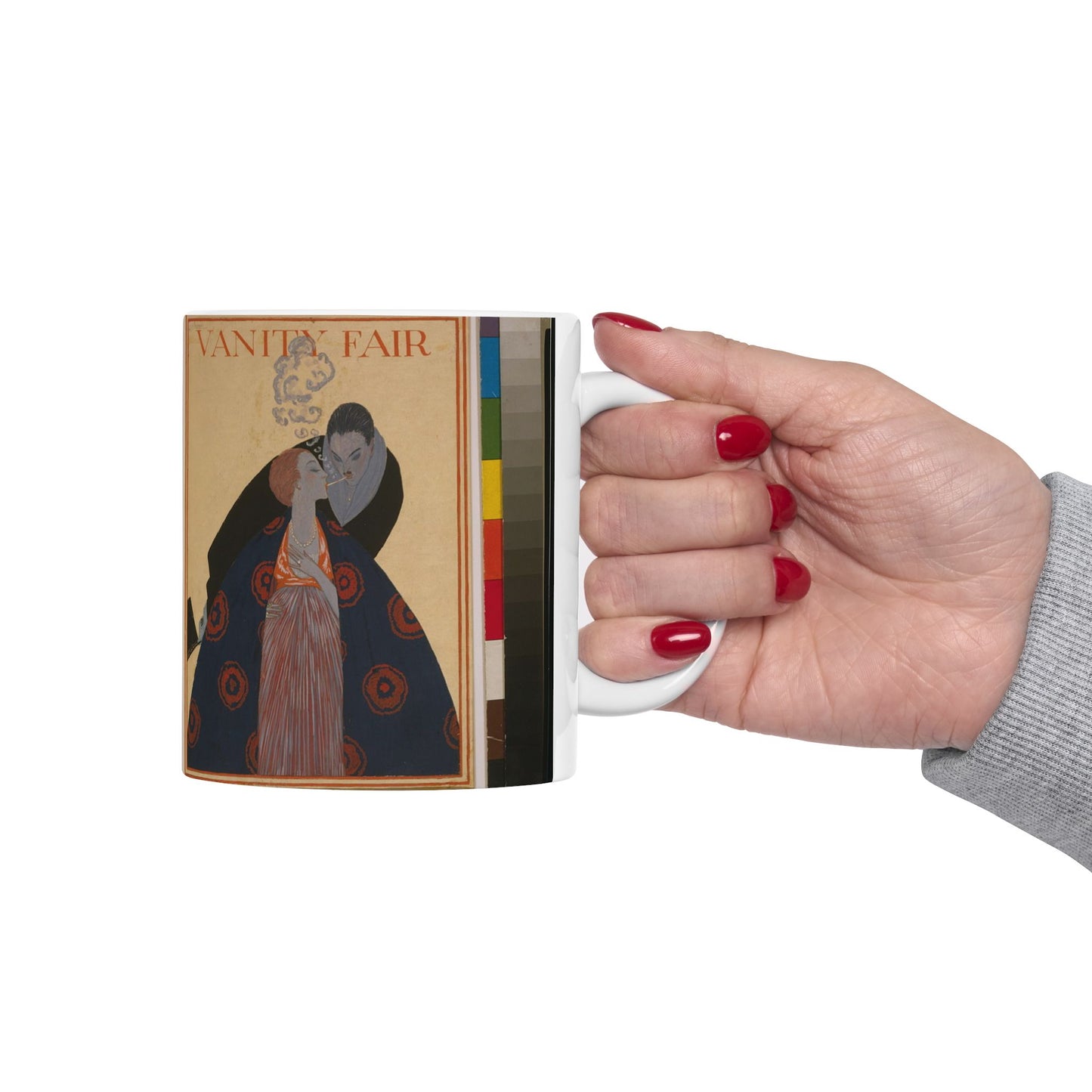Couple lighting cigarettes - Public domain dedication image Beautiful Novelty Ceramic Coffee Mug 11oz